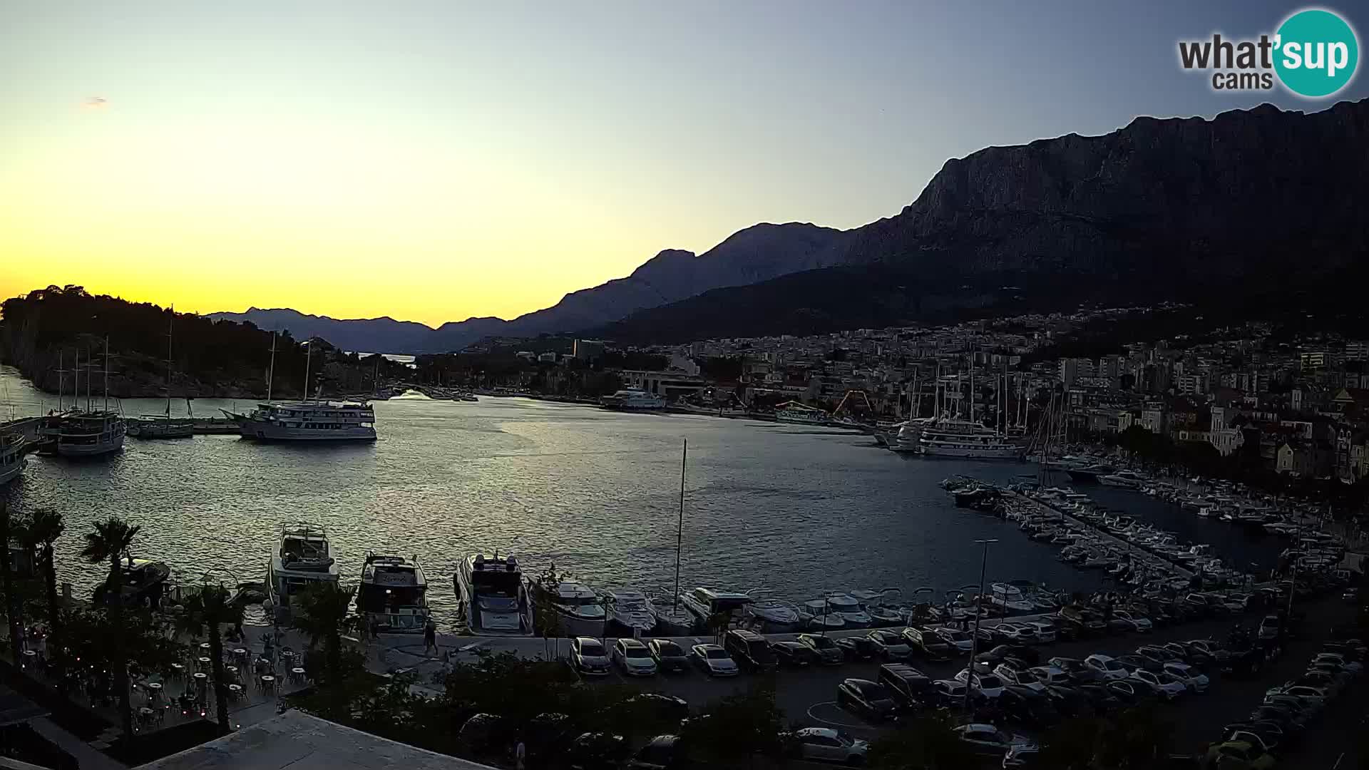 Webcam Makarska promenade de bord de mer