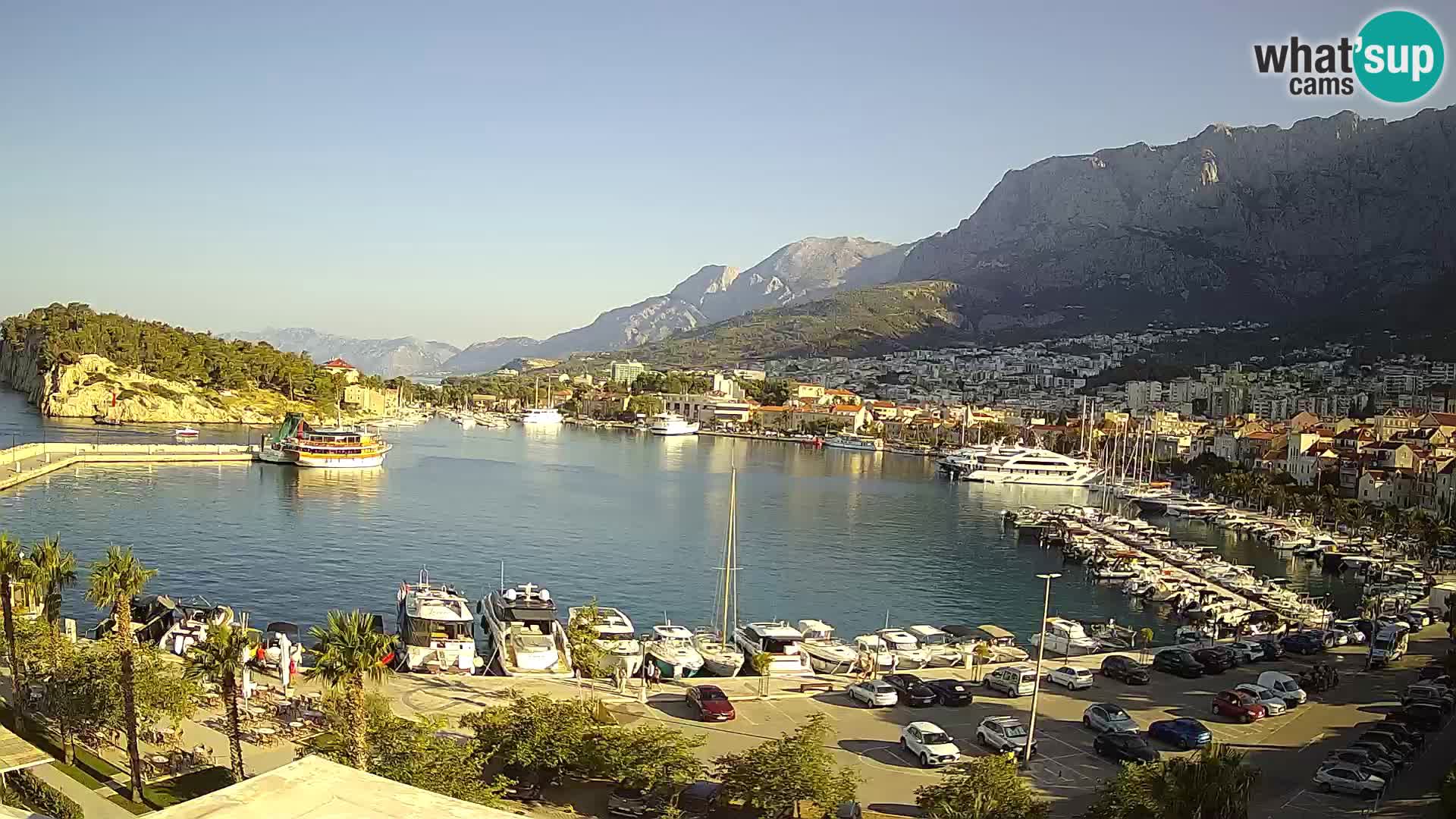 Webcam Makarska promenade de bord de mer