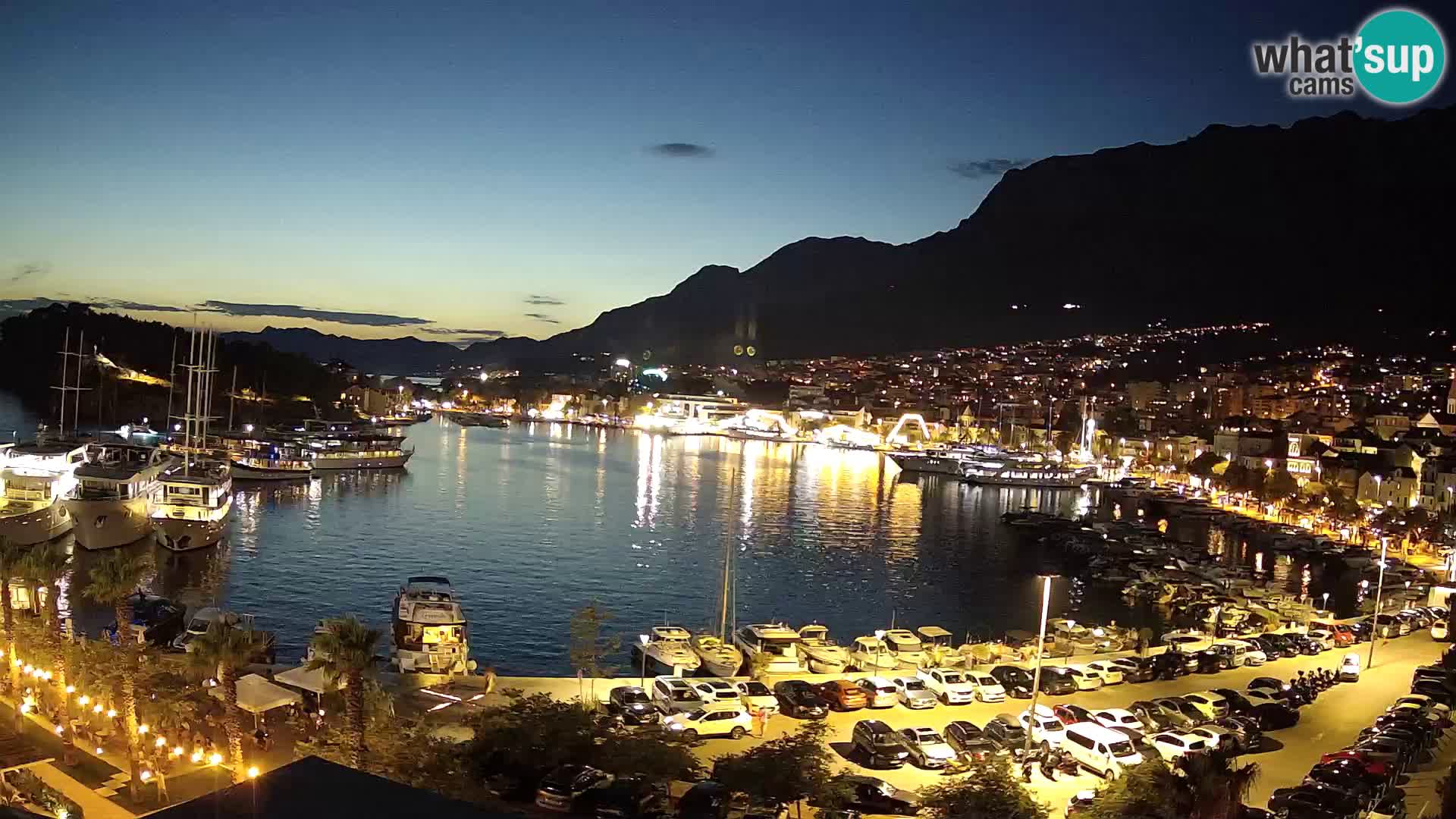 Webcam Makarska promenade de bord de mer