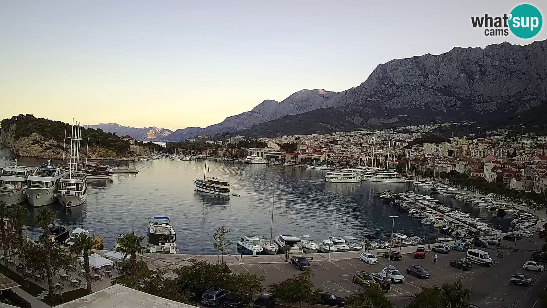 Webcam Makarska promenade de bord de mer