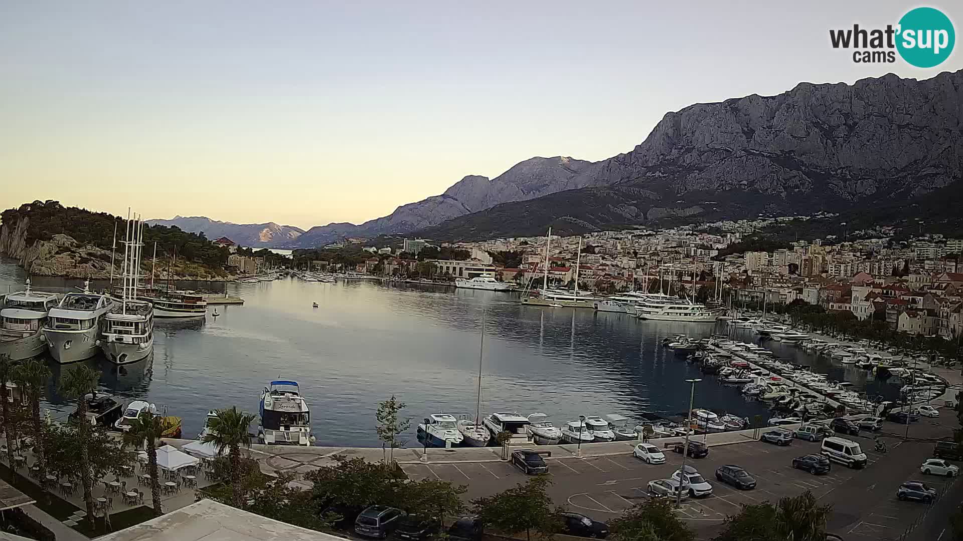Webcam Makarska promenade de bord de mer
