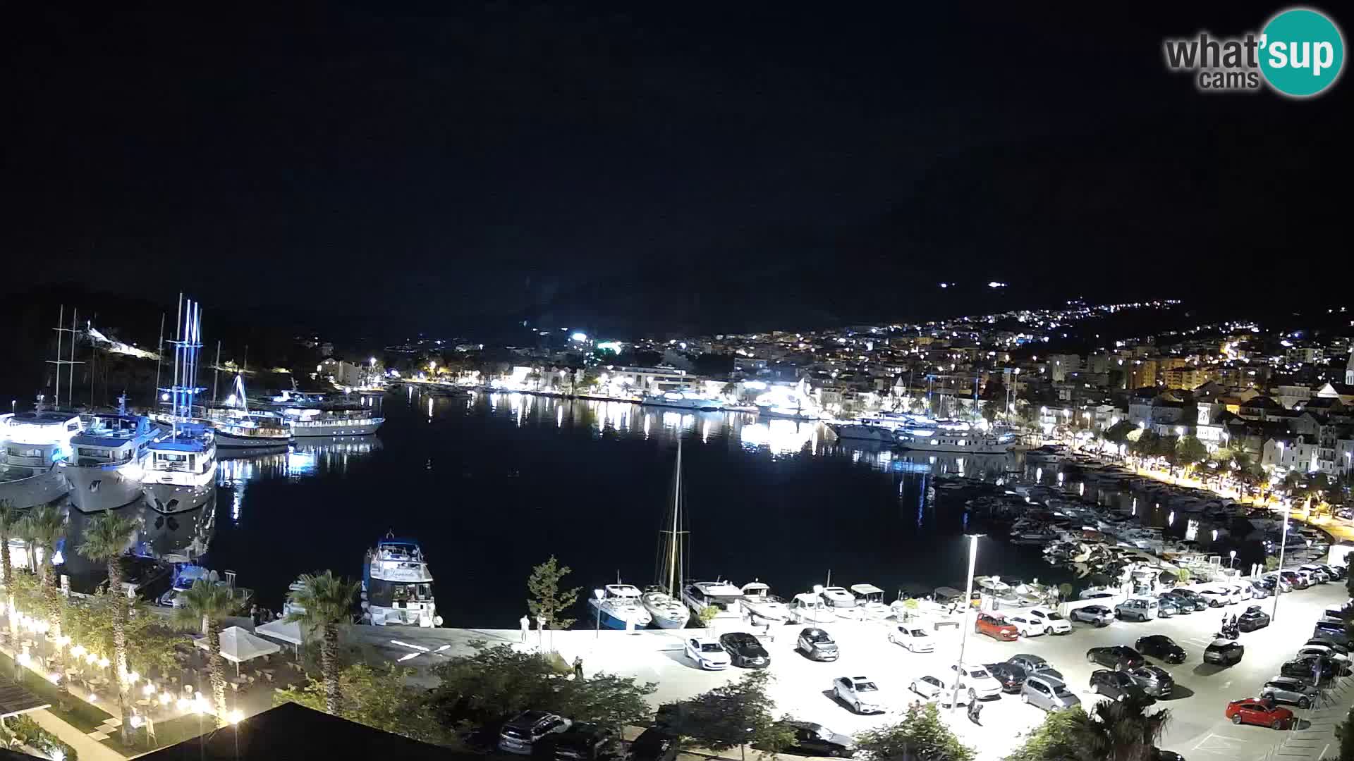 Webcam Makarska promenade de bord de mer