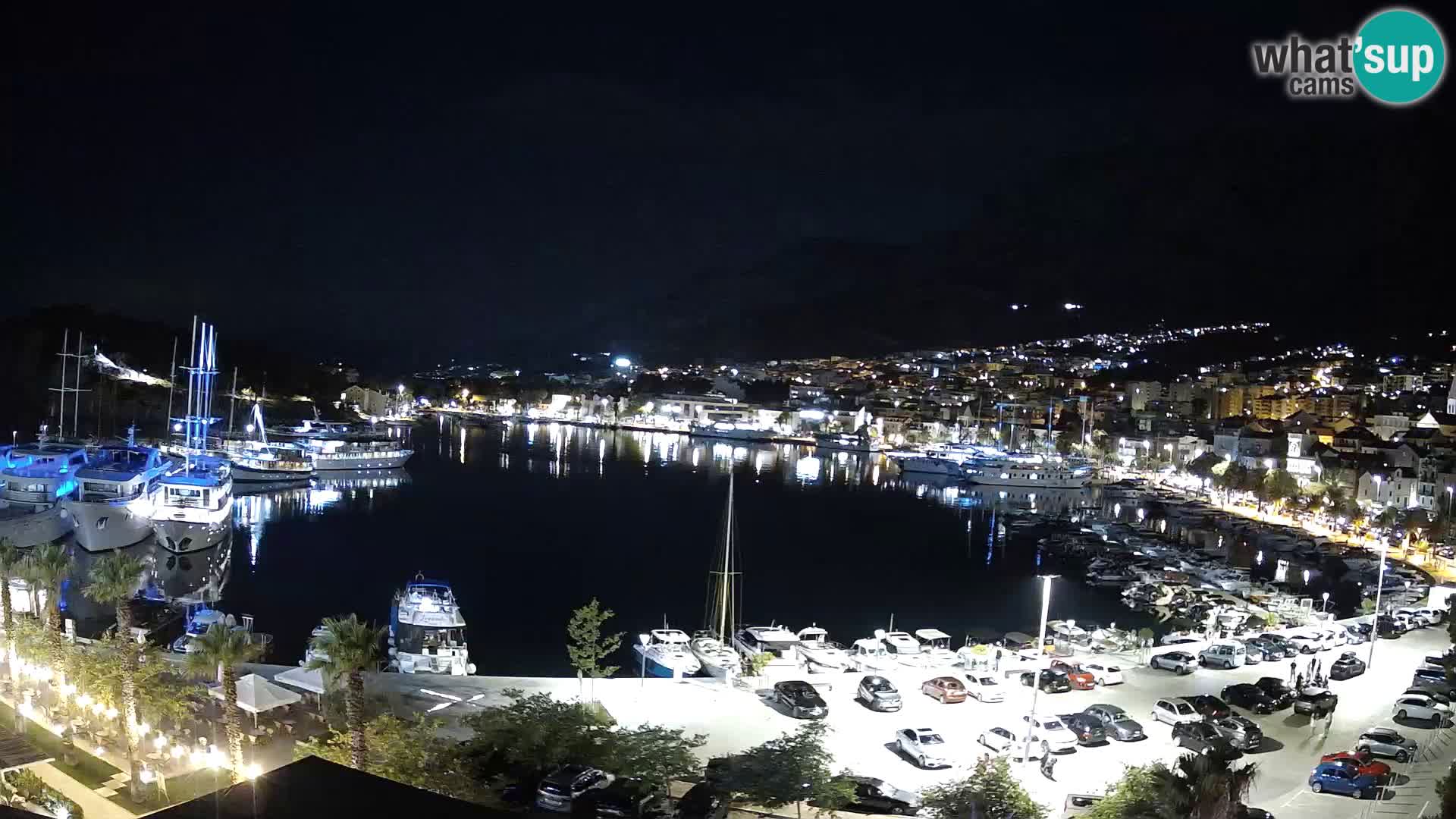 Webcam Makarska promenade de bord de mer