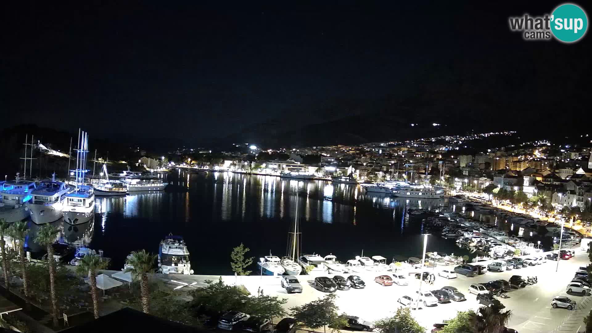 Webcam Makarska promenade de bord de mer