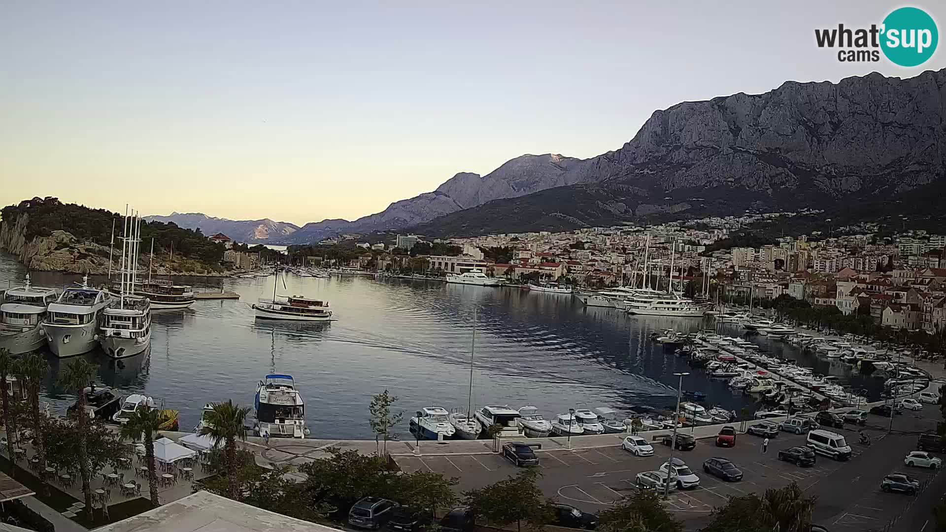 Webcam Makarska promenade de bord de mer