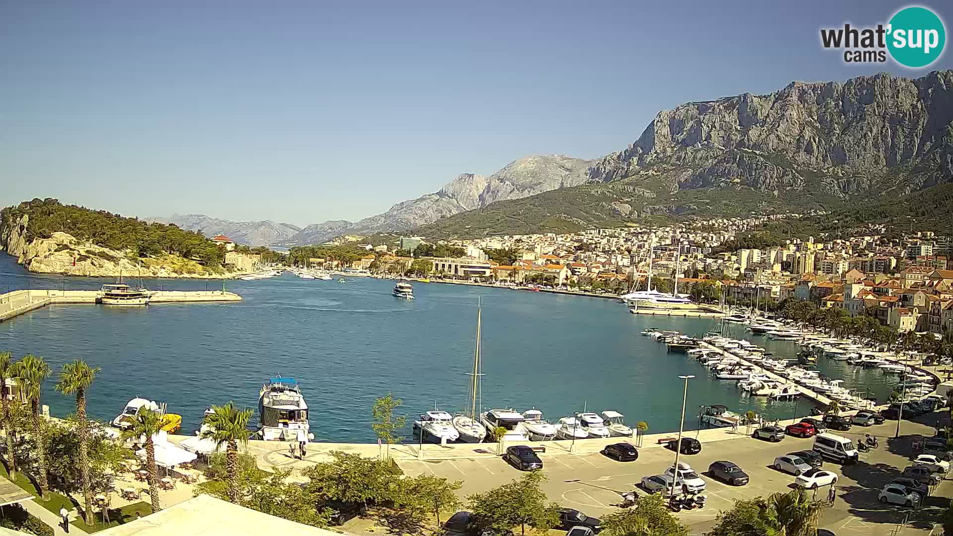 Webcam Makarska promenade de bord de mer