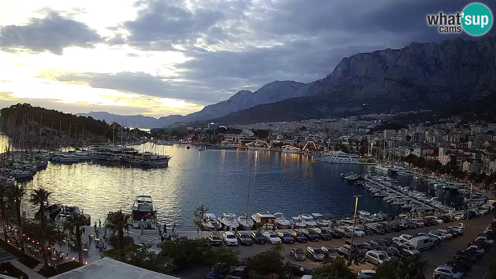 Webcam Makarska promenade de bord de mer