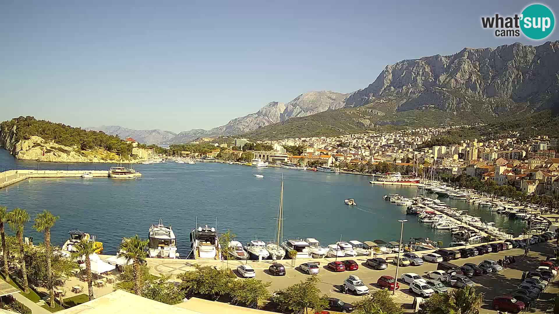 Webcam Makarska promenade de bord de mer