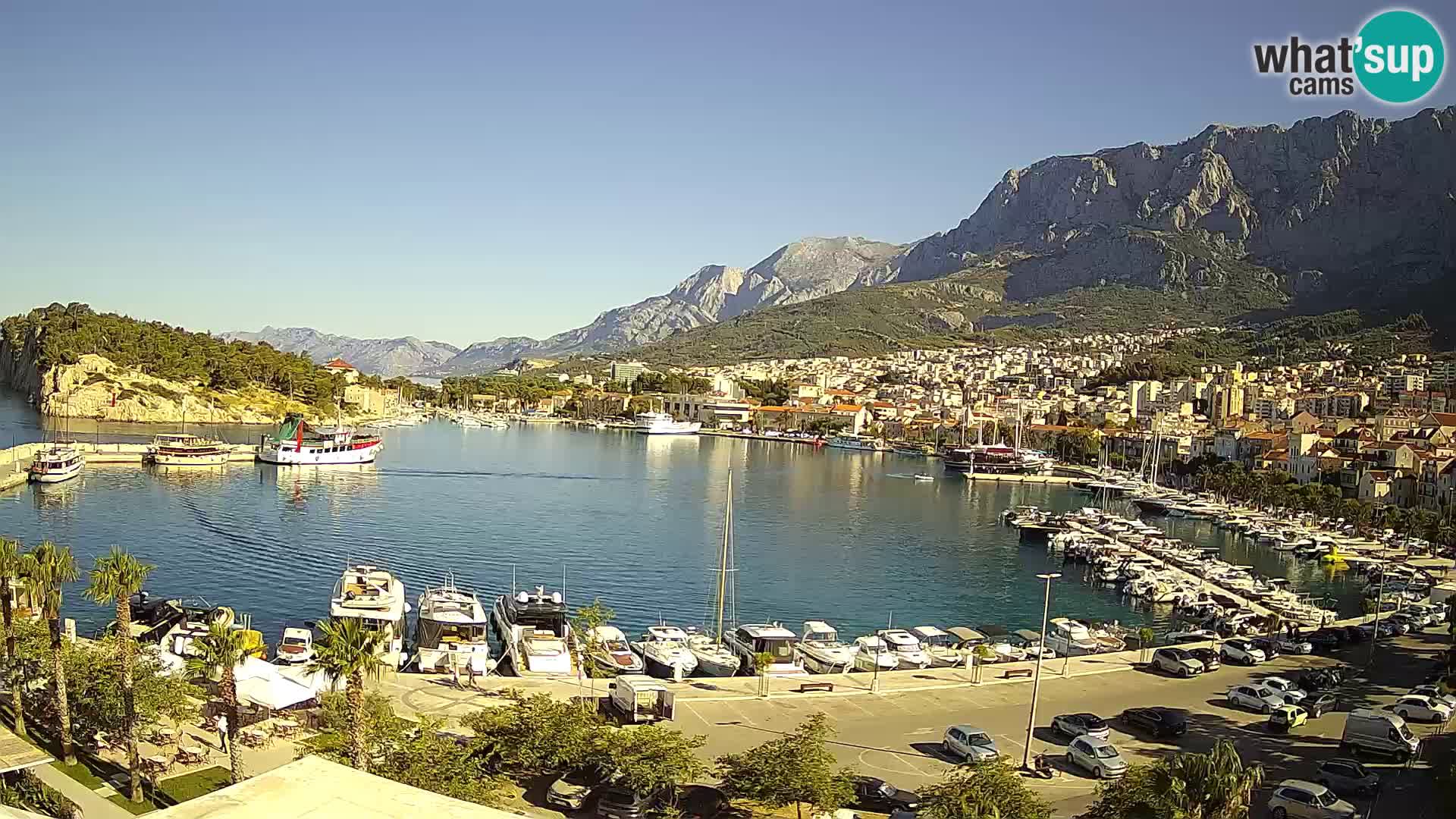 Webcam Makarska promenade de bord de mer