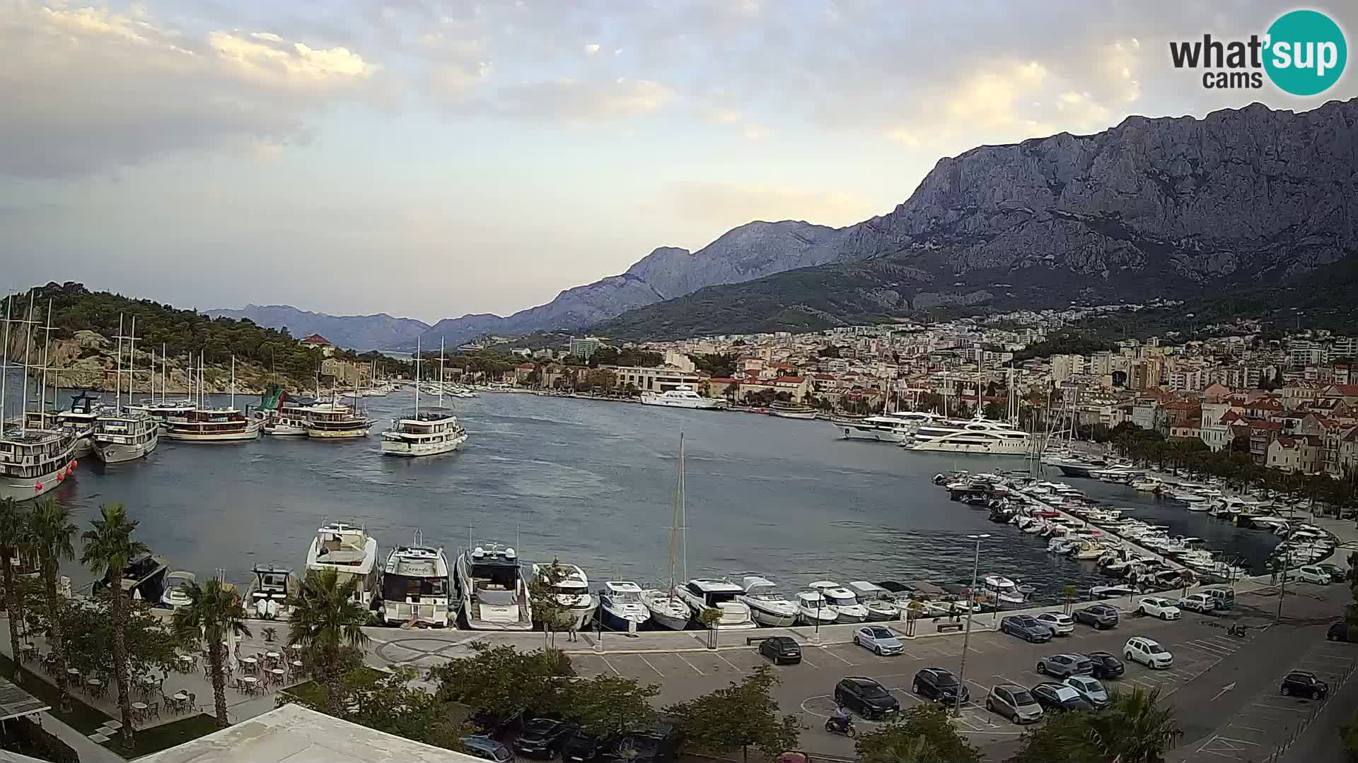 Webcam Makarska promenade de bord de mer