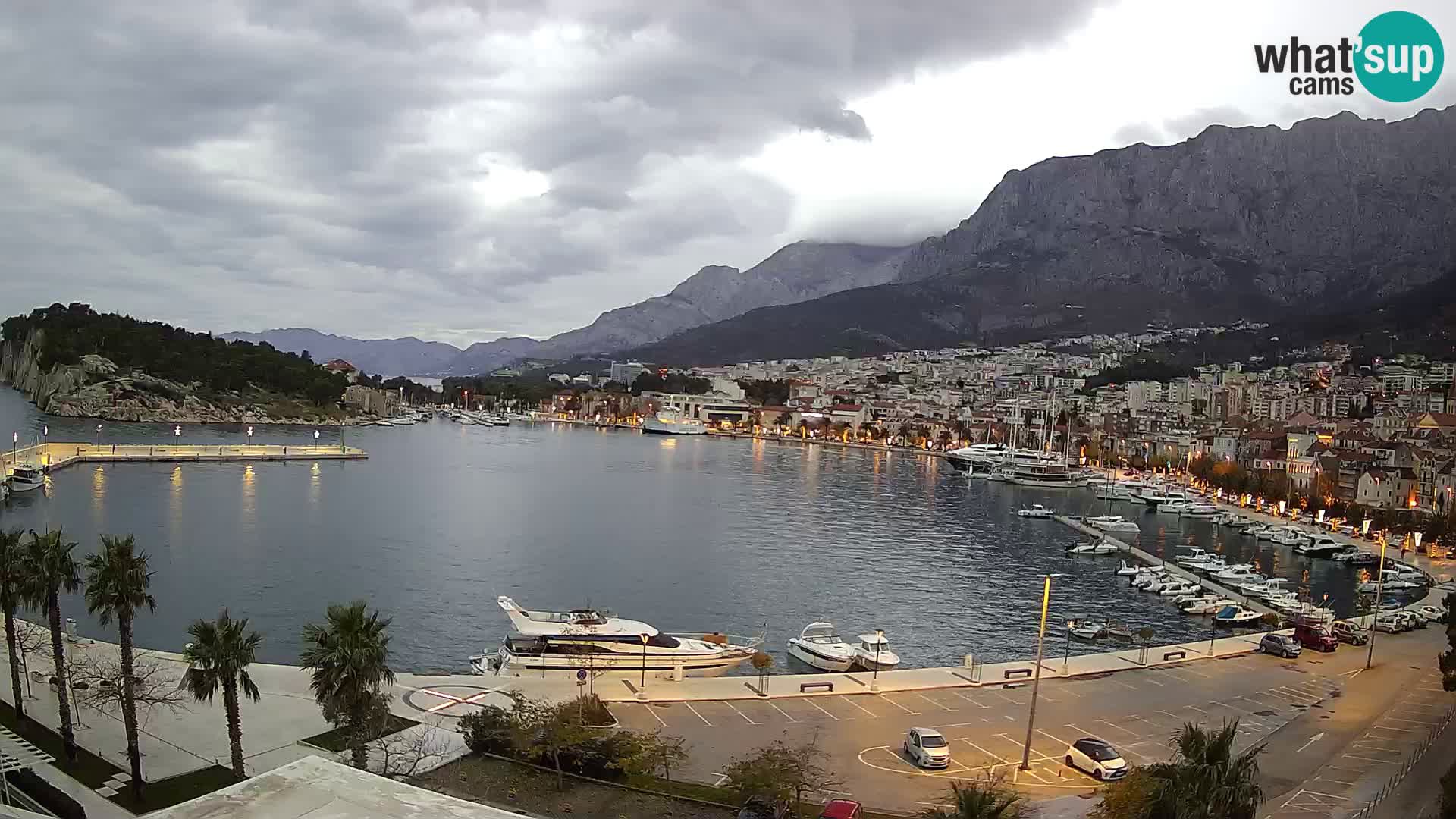 Webcam Makarska promenade de bord de mer