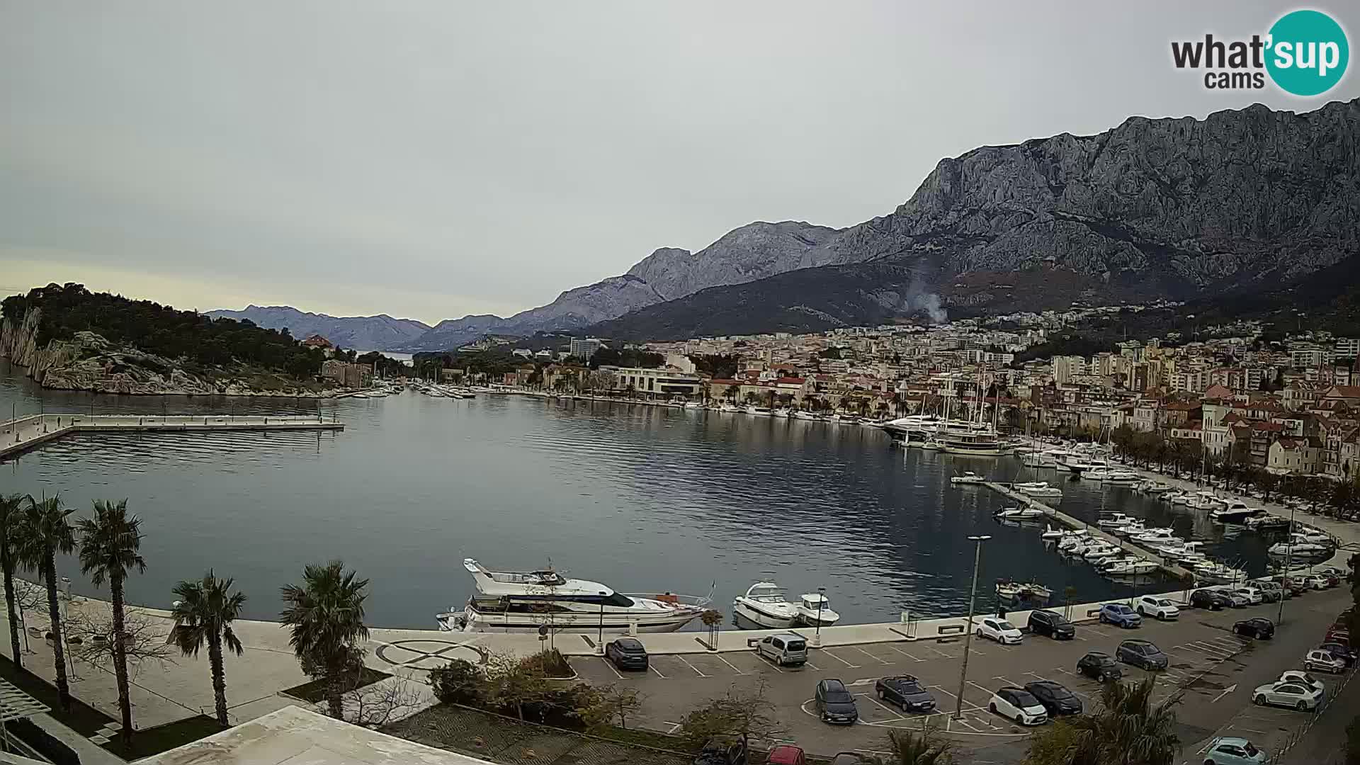 Webcam Makarska promenade de bord de mer