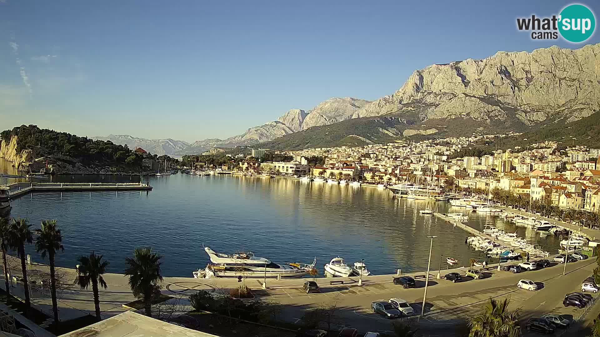 Webcam Makarska promenade de bord de mer