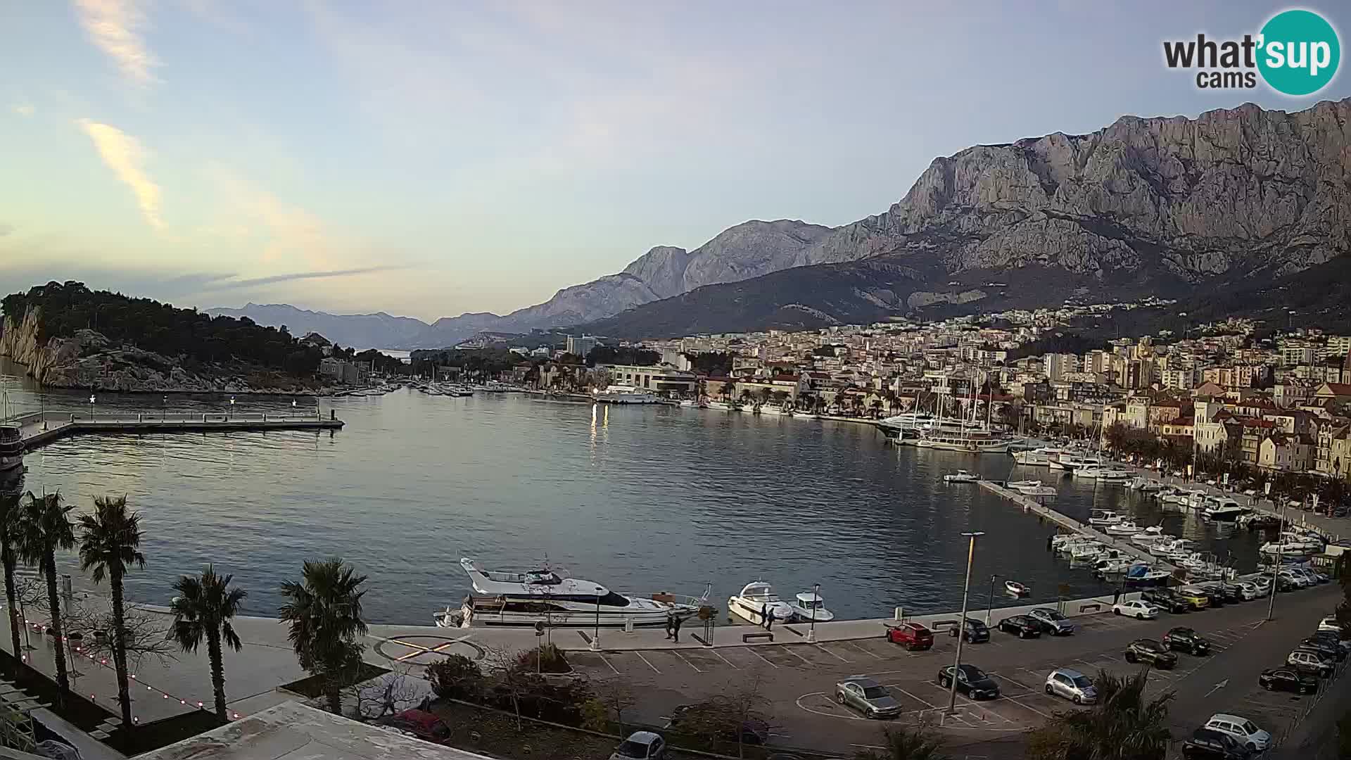 Webcam Makarska promenade de bord de mer