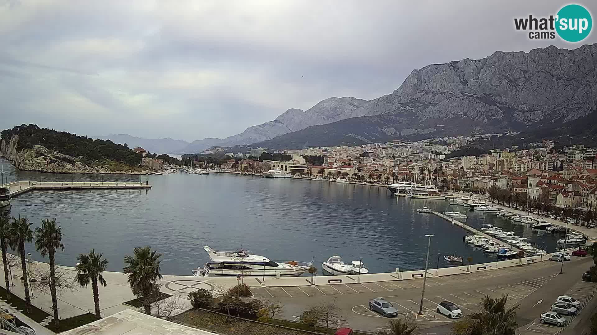Webcam Makarska promenade de bord de mer