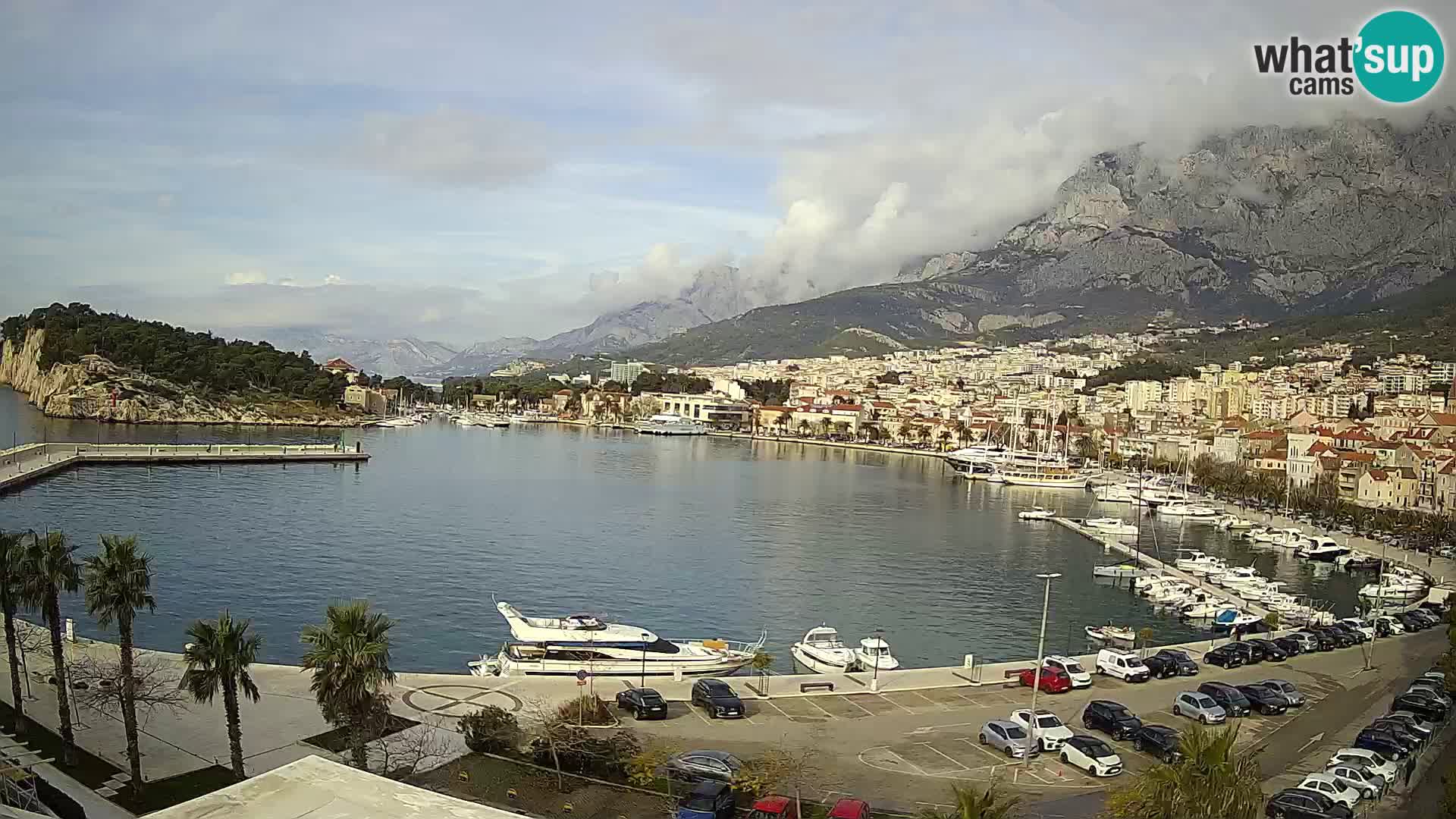 Webcam Makarska promenade de bord de mer
