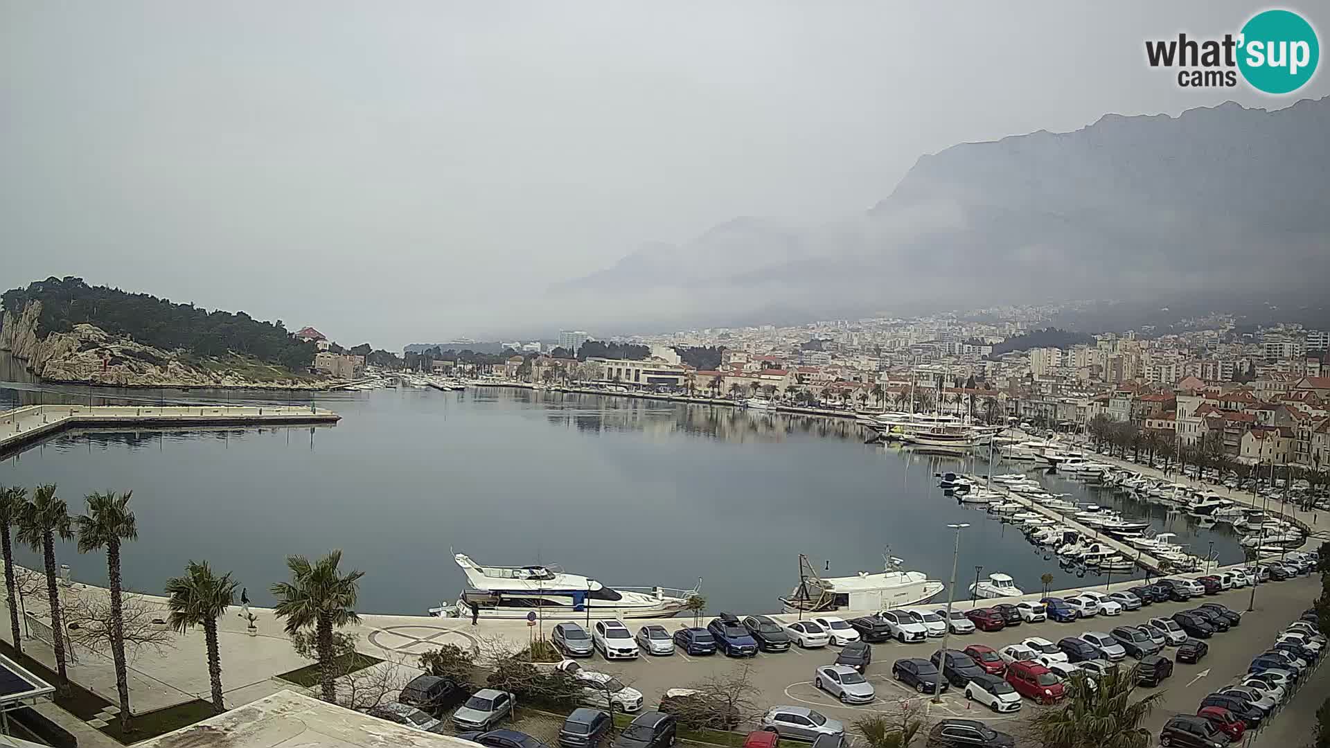 Webcam Makarska promenade de bord de mer