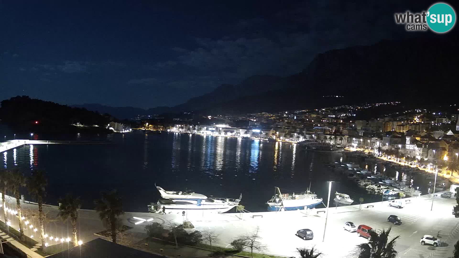 Webcam Makarska promenade de bord de mer