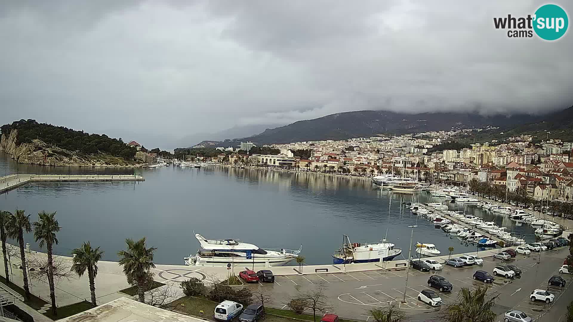 Webcam Makarska promenade de bord de mer