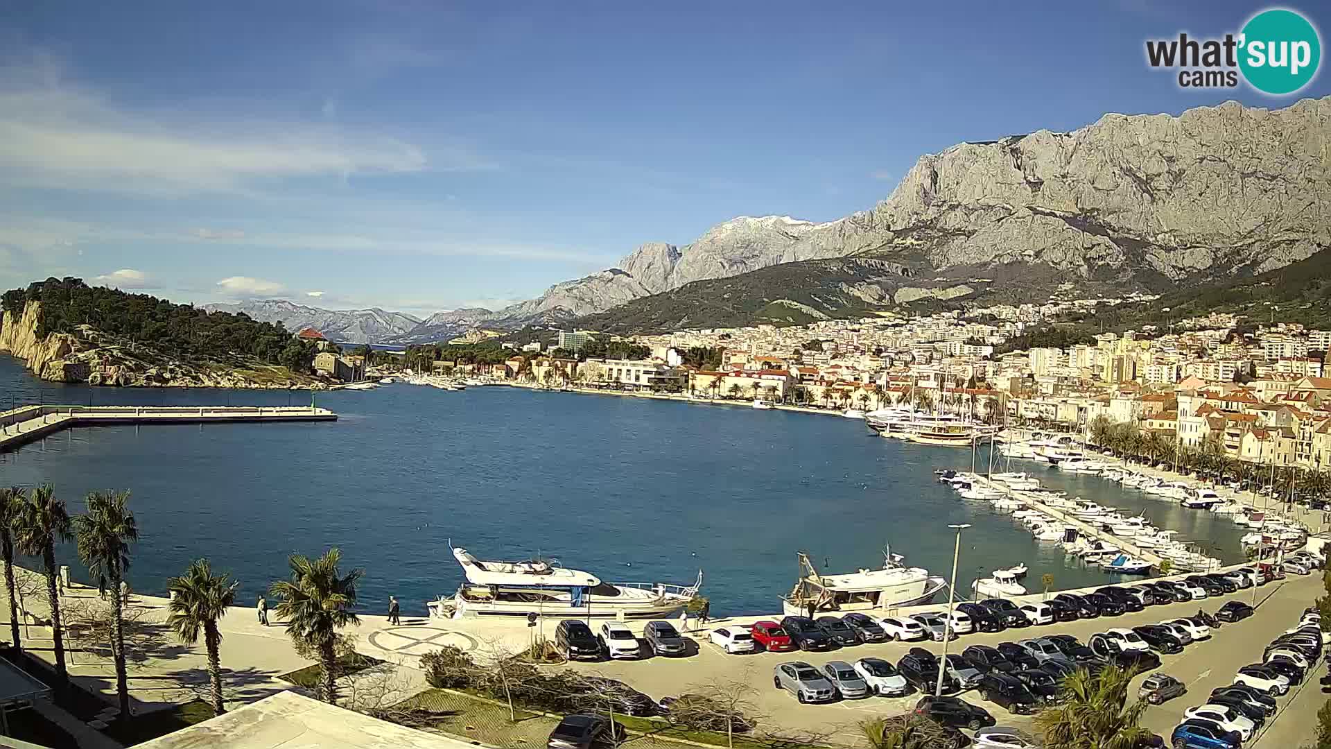Webcam Makarska promenade de bord de mer