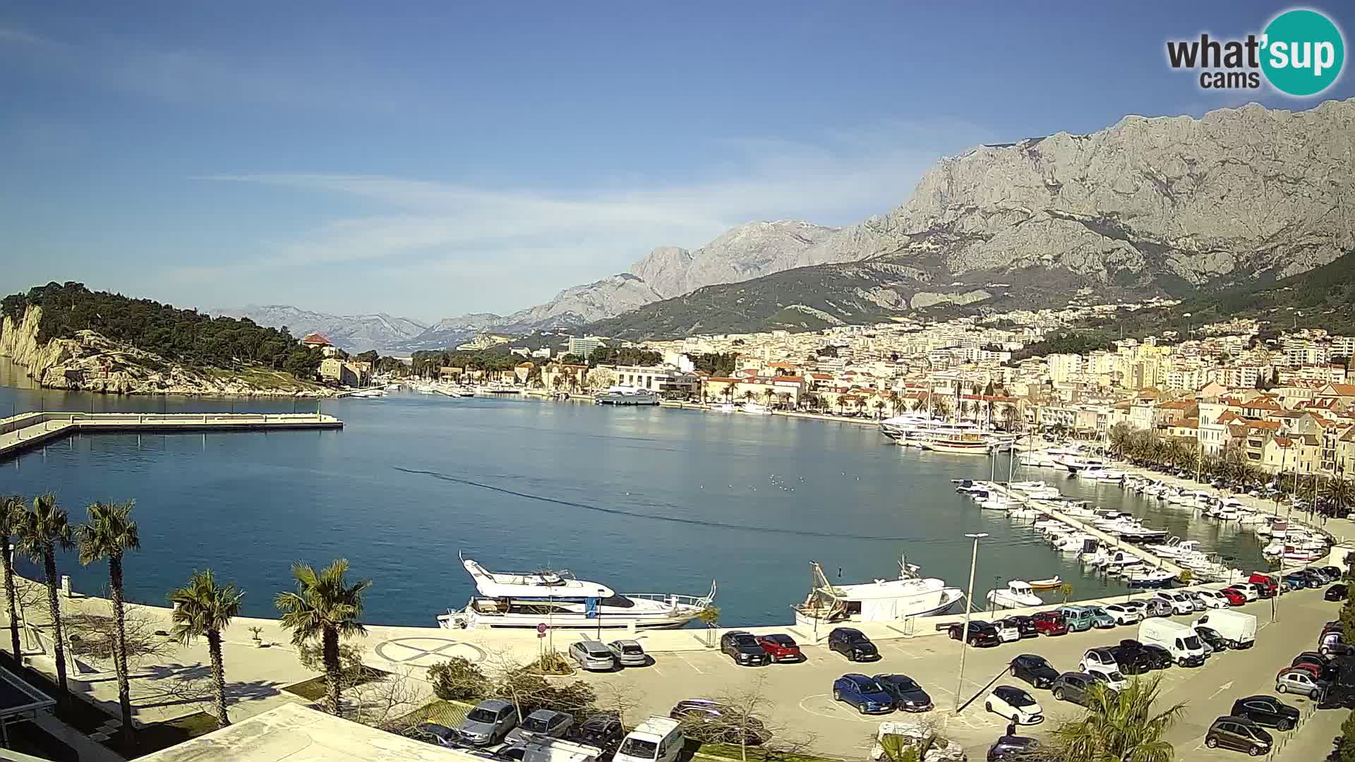 Webcam Makarska promenade de bord de mer