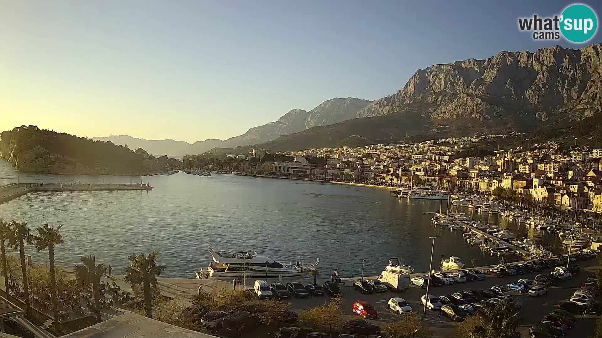 Webcam Makarska promenade de bord de mer