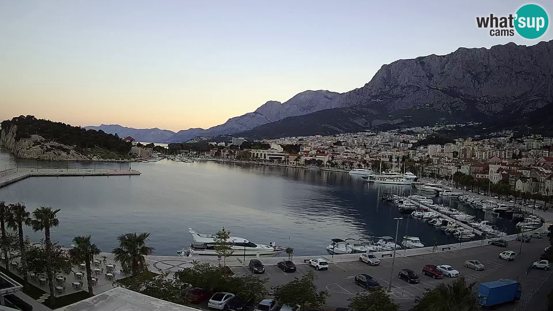 Webcam Makarska promenade de bord de mer