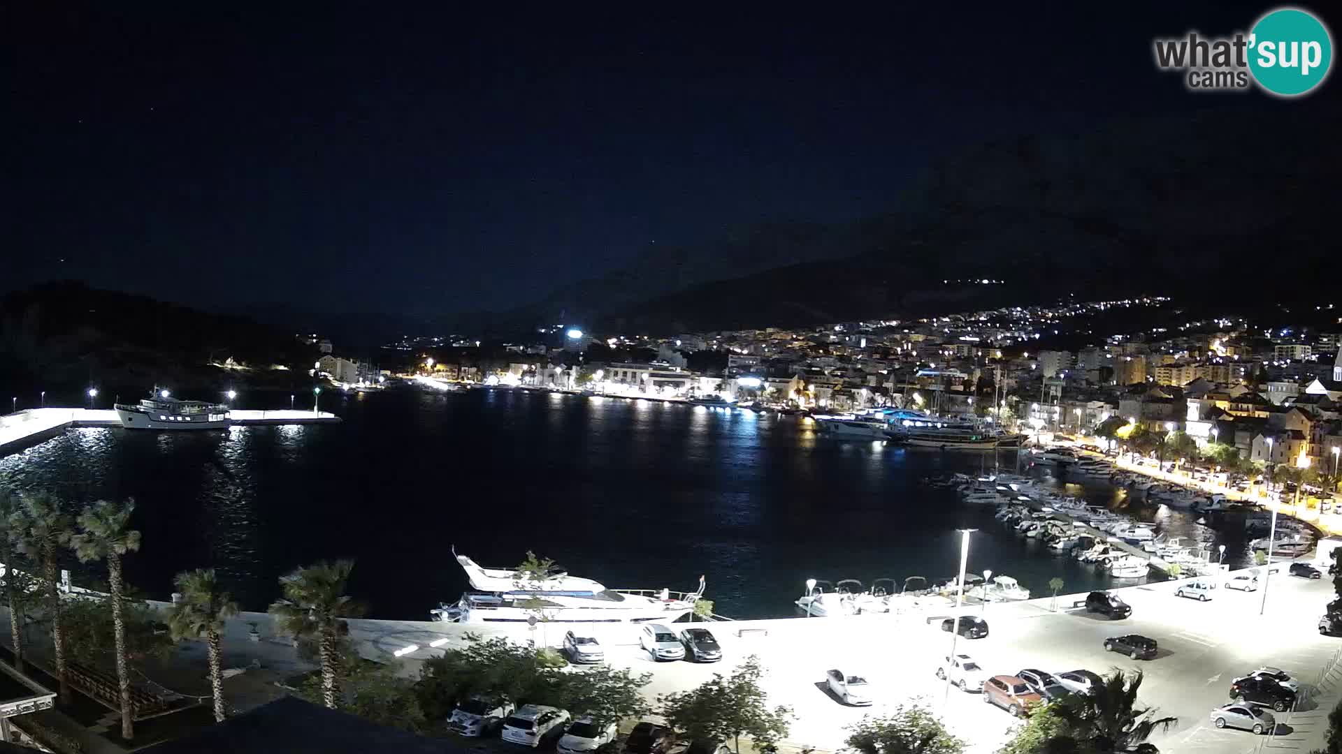 Webcam Makarska promenade de bord de mer