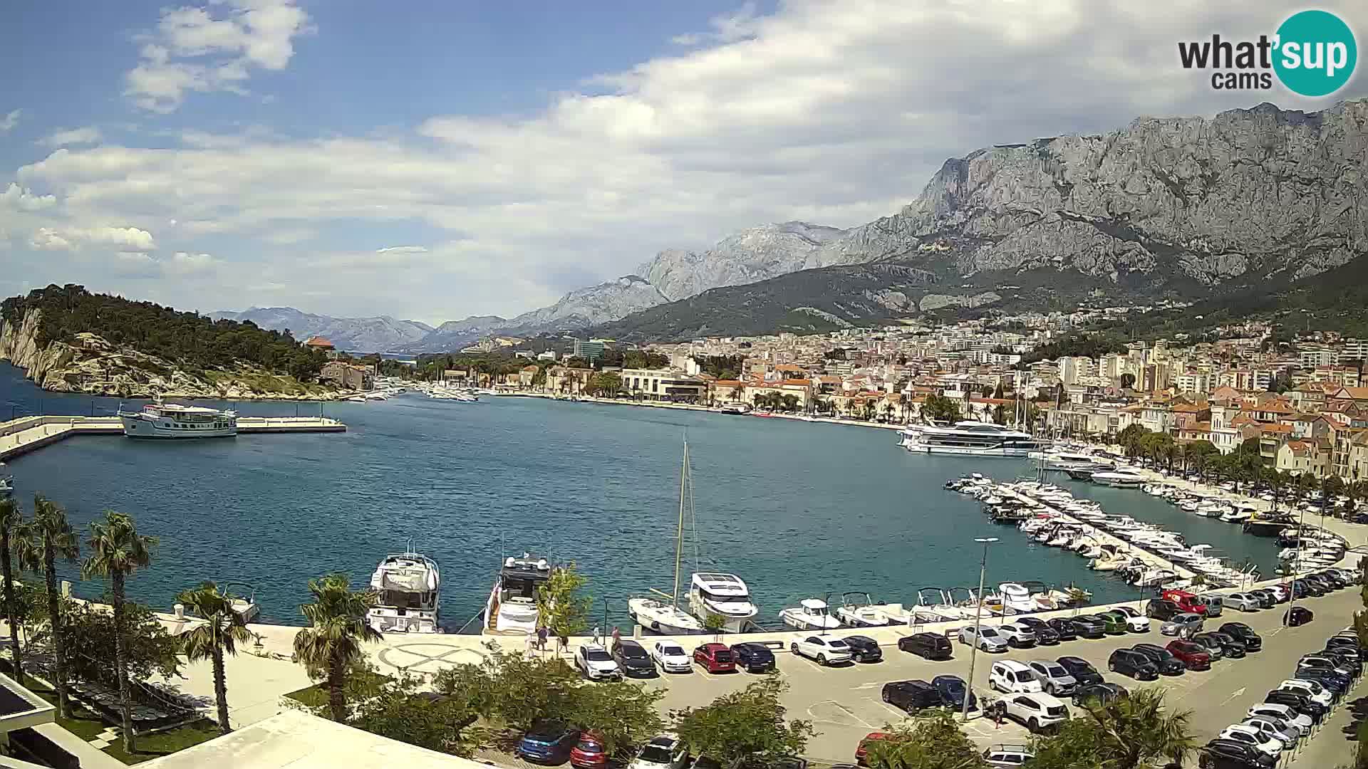 Webcam Makarska promenade de bord de mer