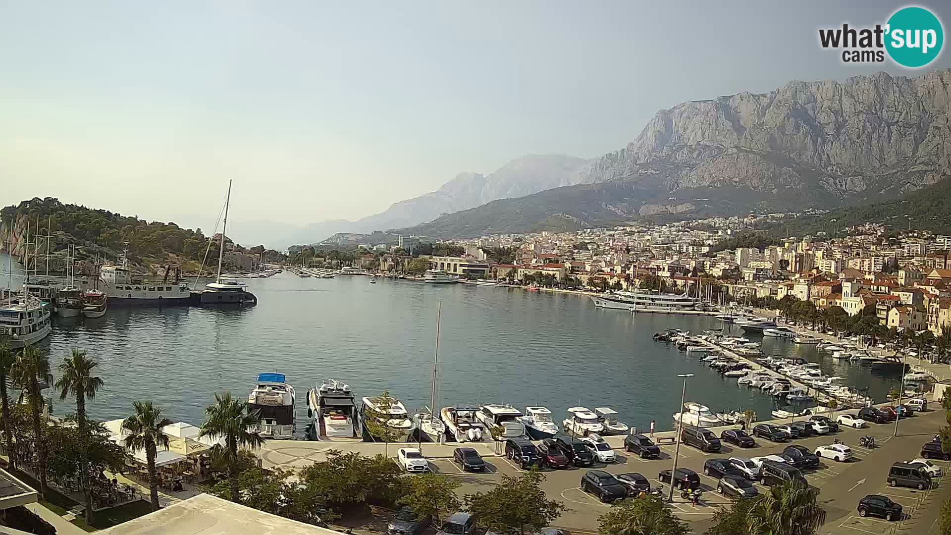 Webcam Makarska promenade de bord de mer