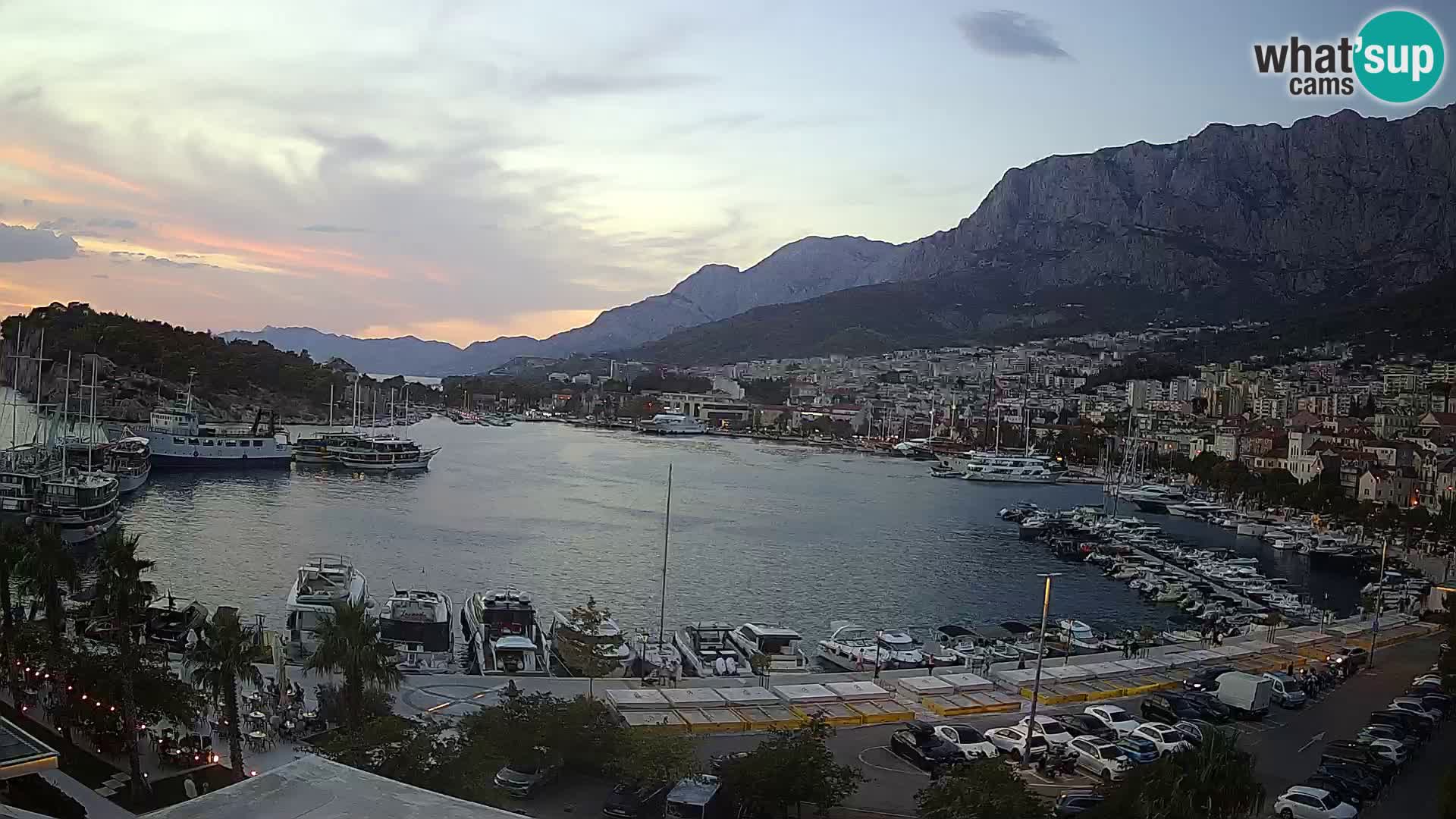 Webcam Makarska promenade de bord de mer