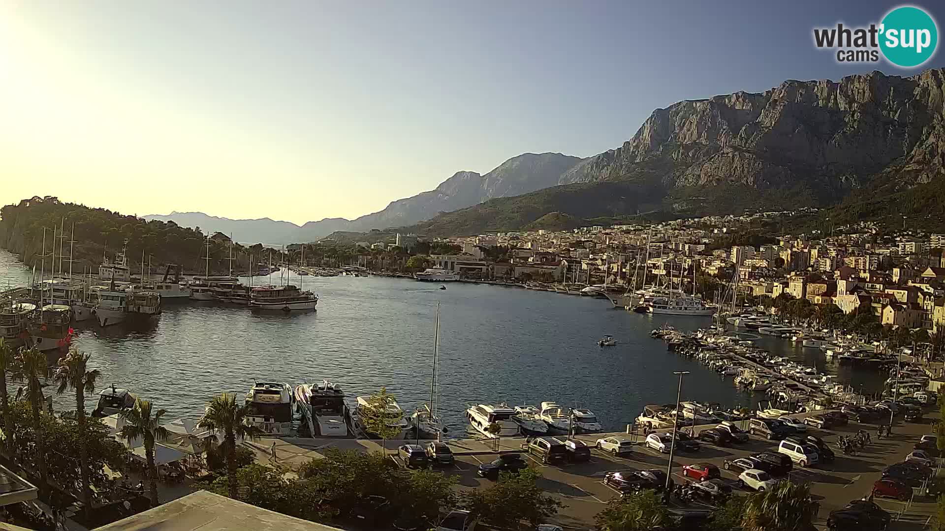 Webcam Makarska promenade de bord de mer