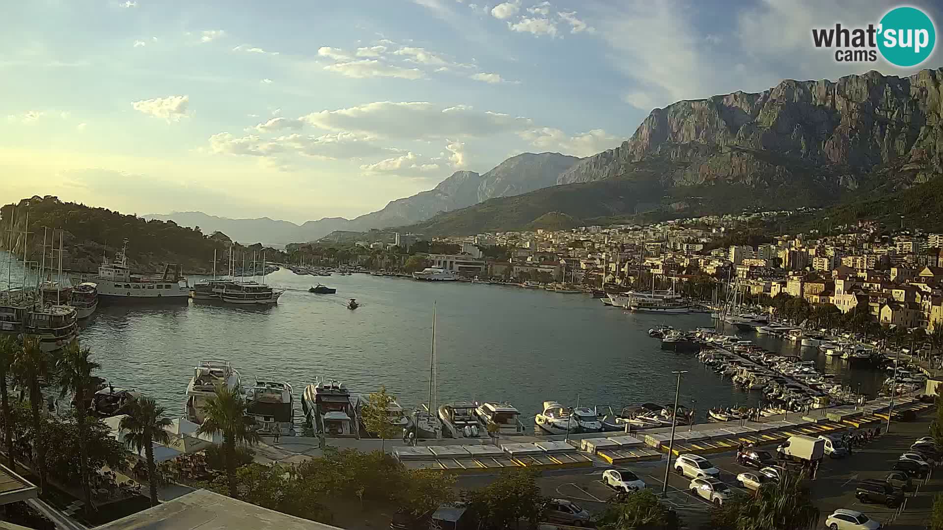 Webcam Makarska promenade de bord de mer