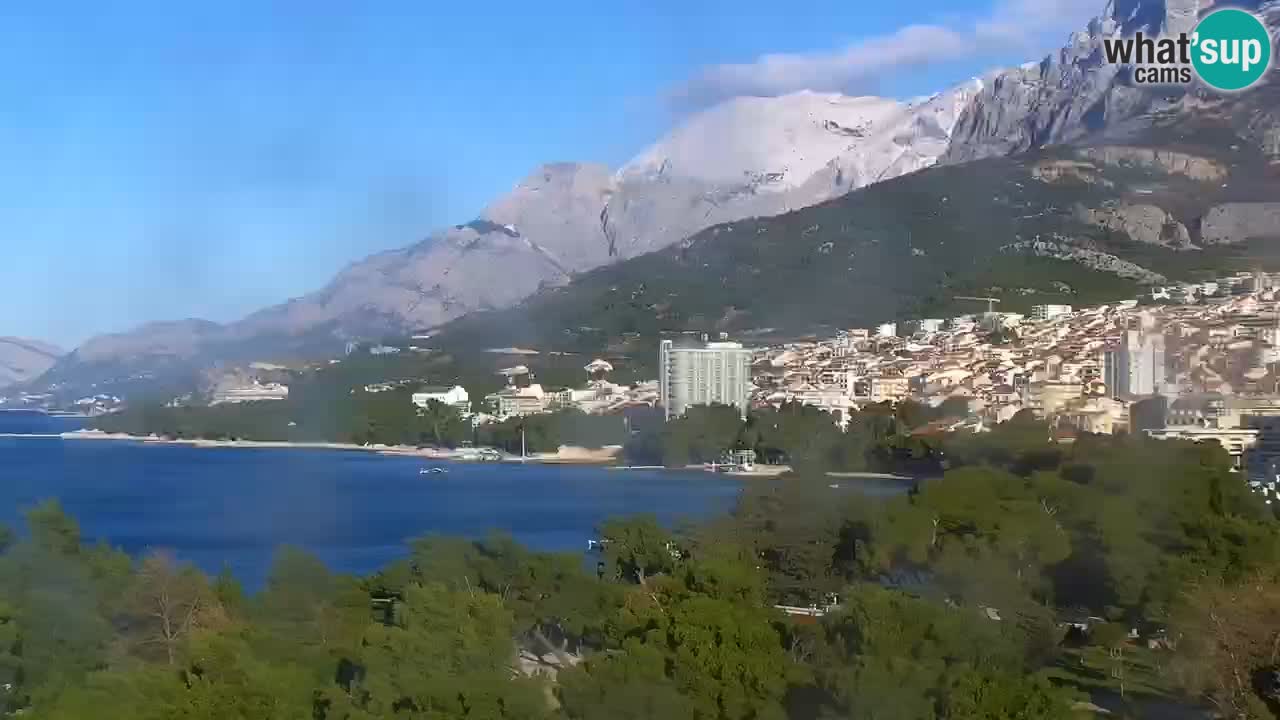 Stupendo panorama di Makarska livecam