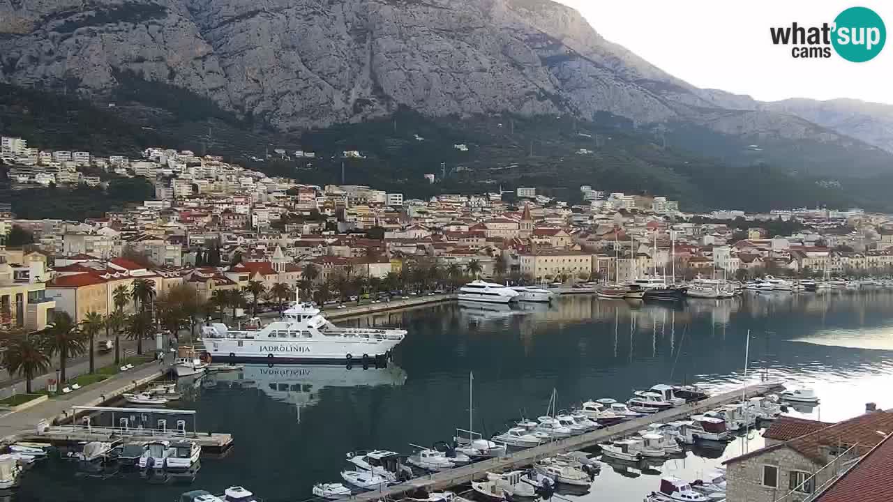 Stupendo panorama di Makarska livecam