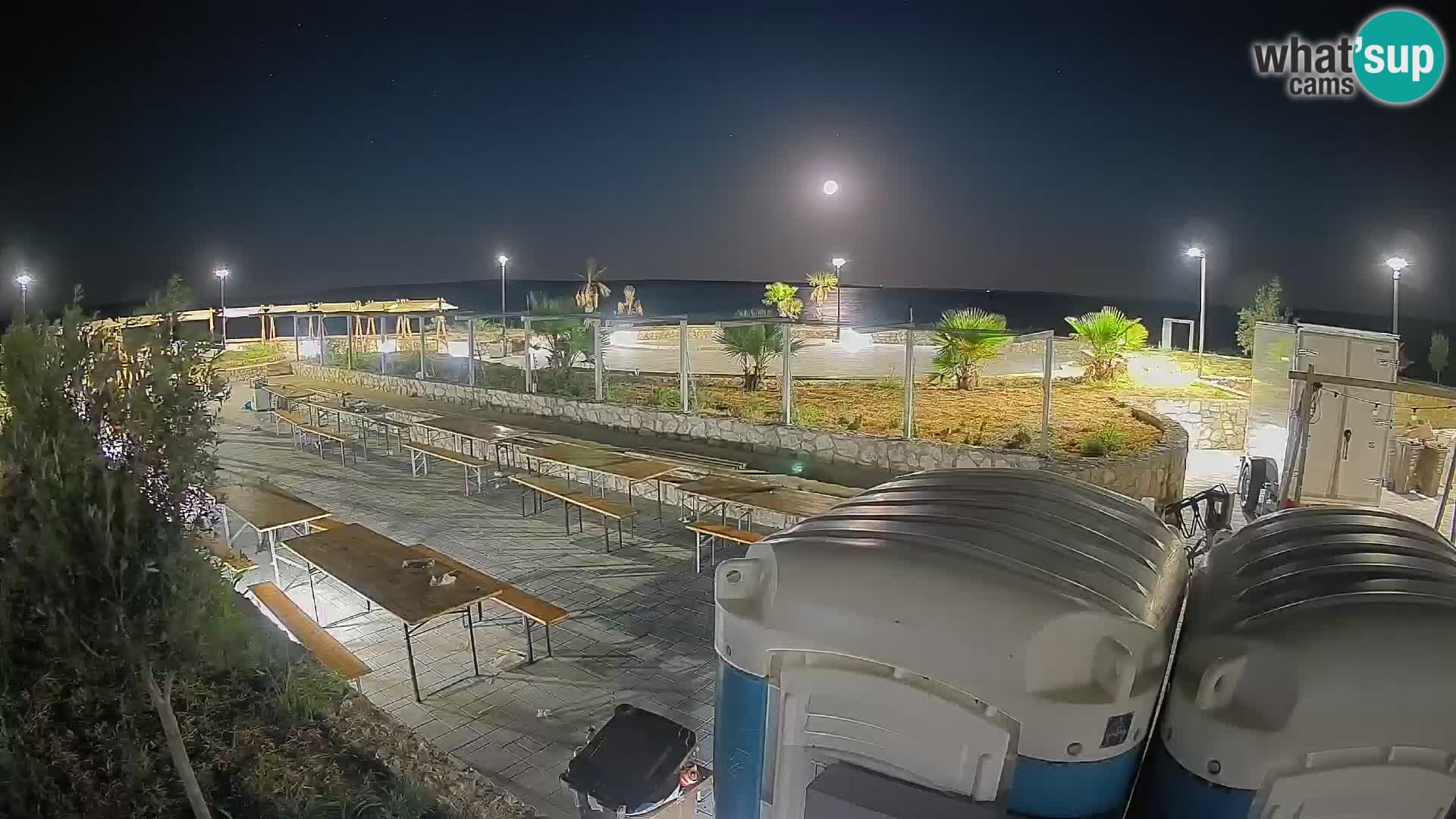 Spletna kamera Mandre – Poletni oder Velika điga | Otok Pag