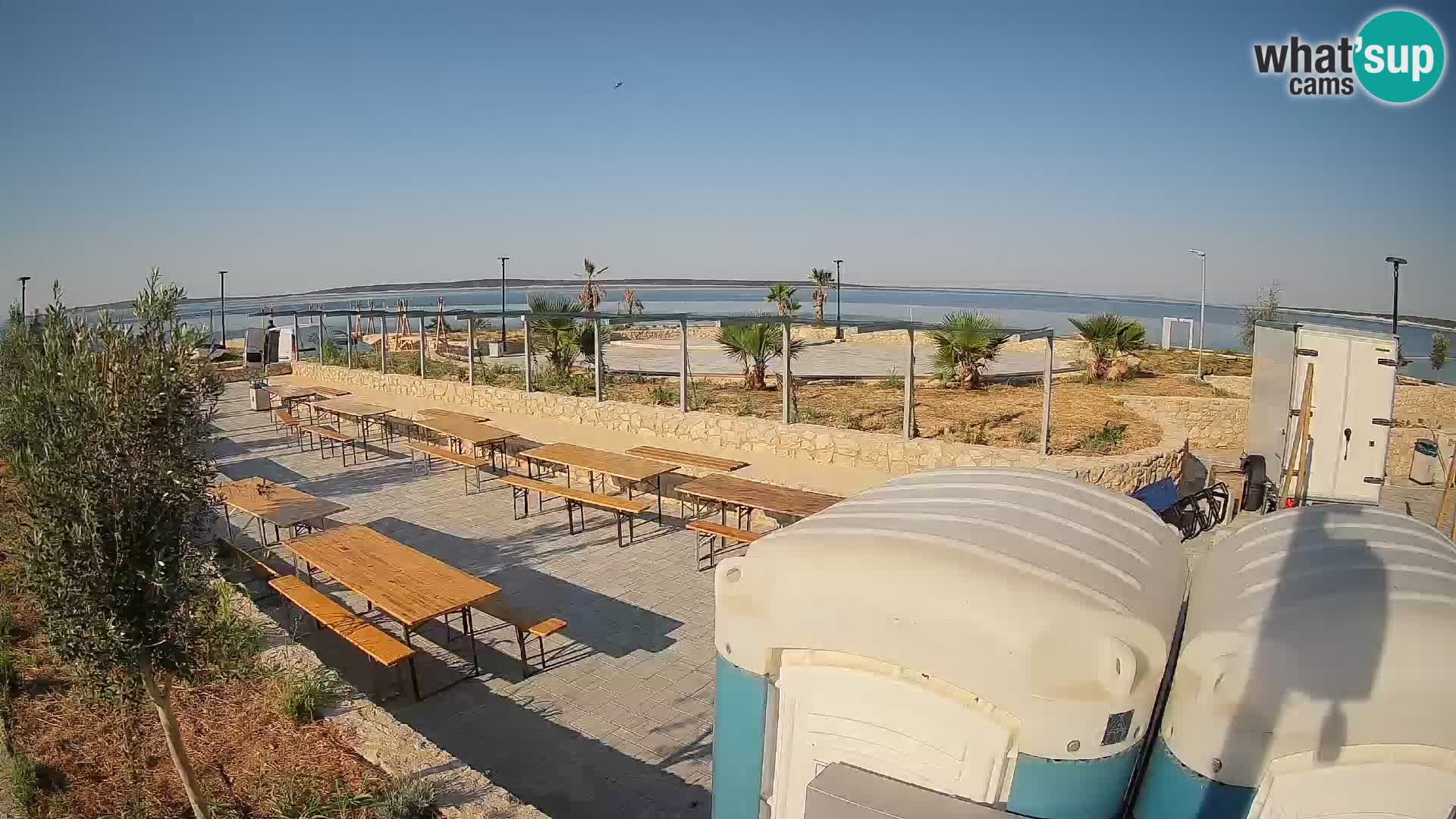 Spletna kamera Mandre – Poletni oder Velika điga | Otok Pag