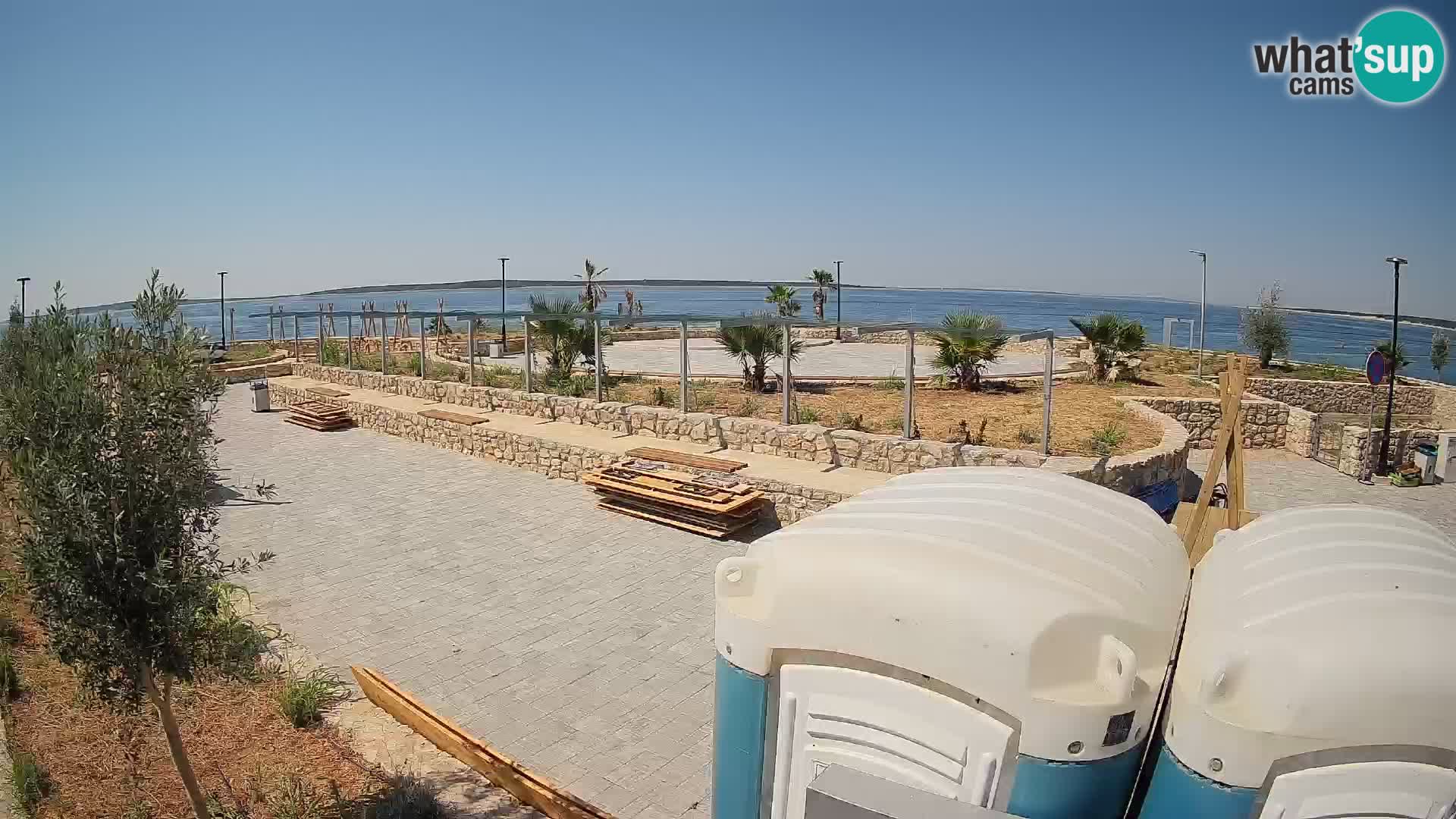 Spletna kamera Mandre – Poletni oder Velika điga | Otok Pag