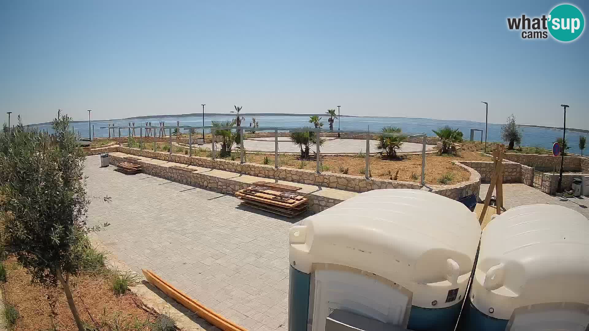 Spletna kamera Mandre – Poletni oder Velika điga | Otok Pag