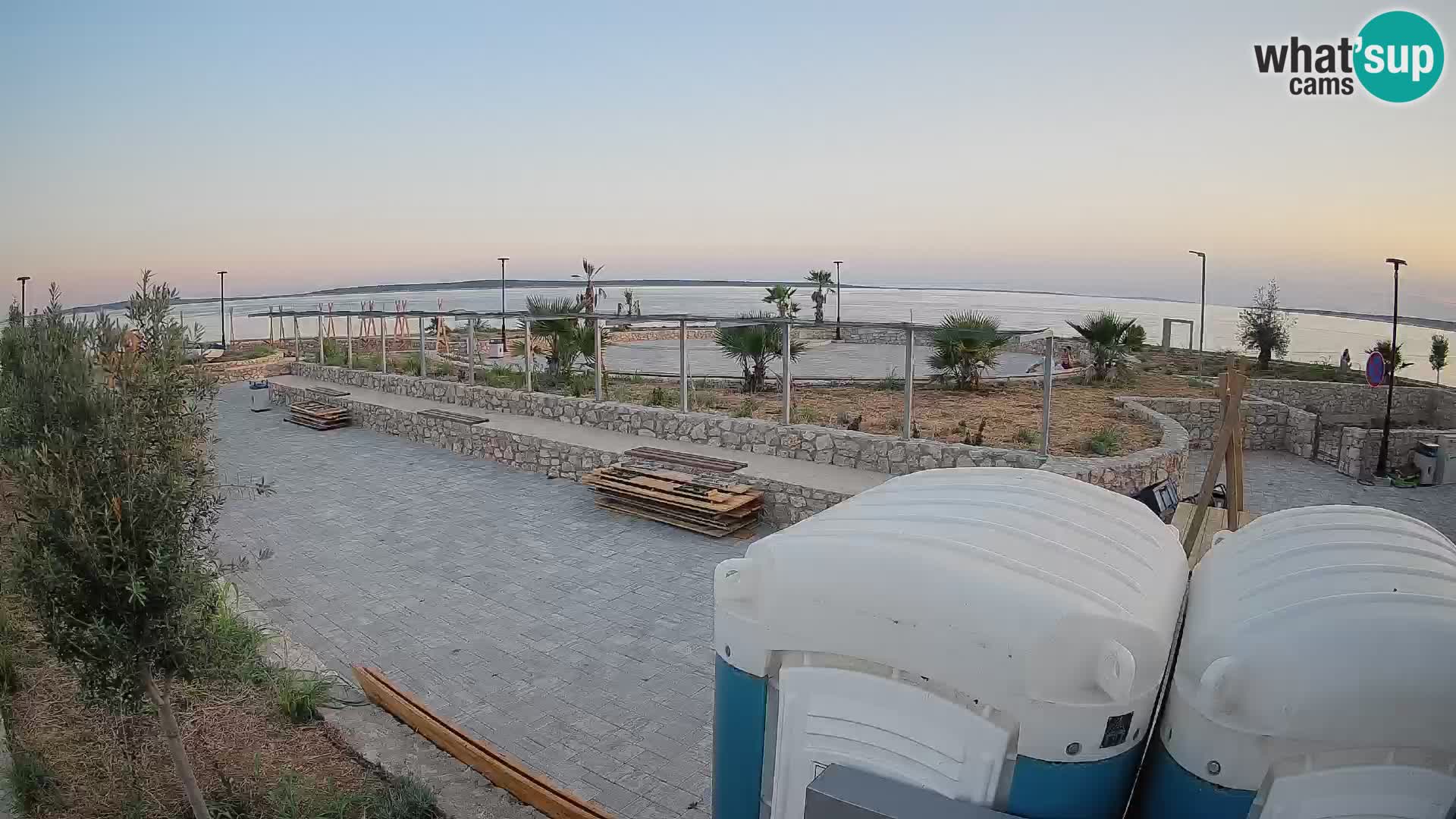 Spletna kamera Mandre – Poletni oder Velika điga | Otok Pag