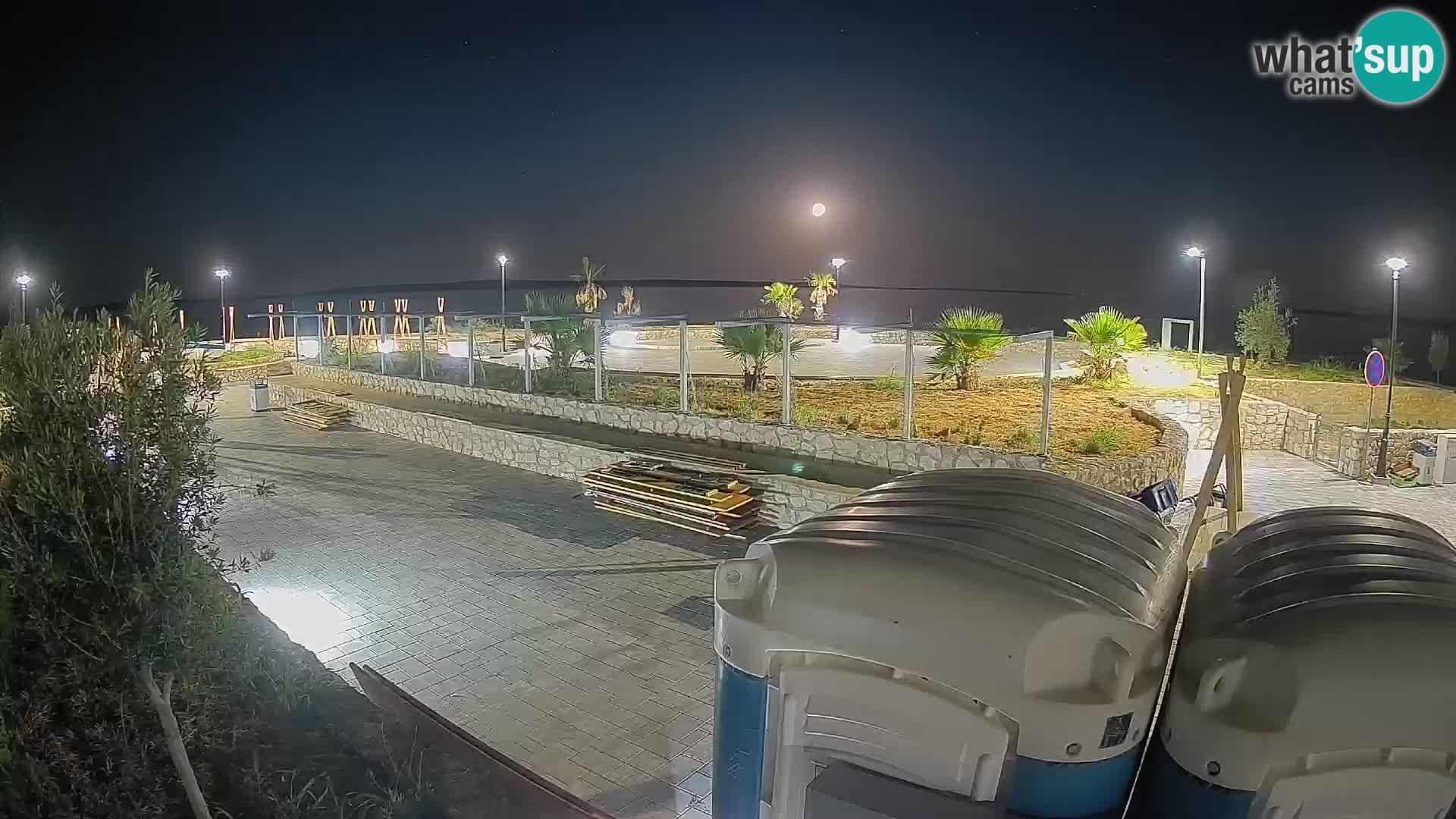 Spletna kamera Mandre – Poletni oder Velika điga | Otok Pag