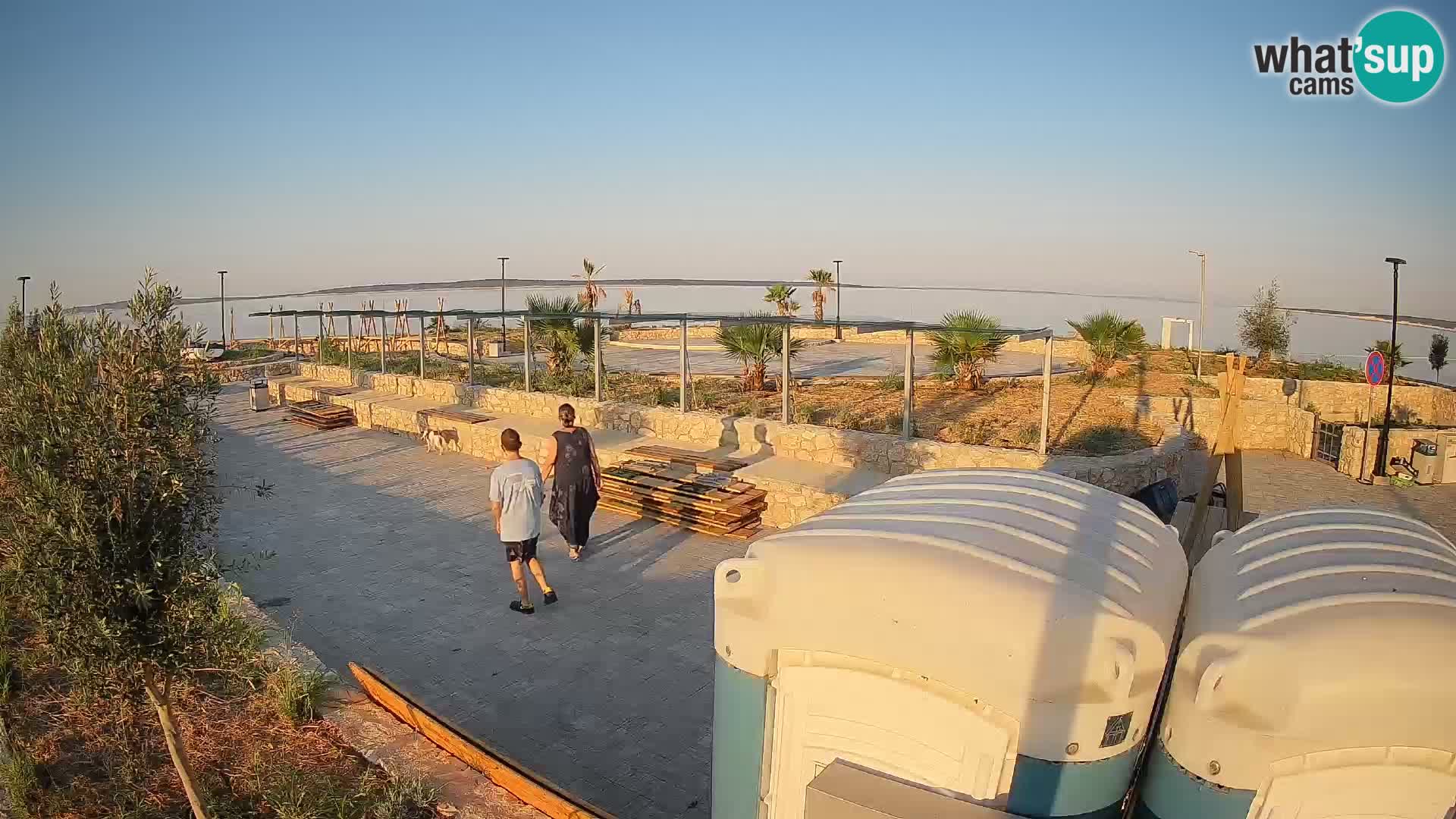 Spletna kamera Mandre – Poletni oder Velika điga | Otok Pag