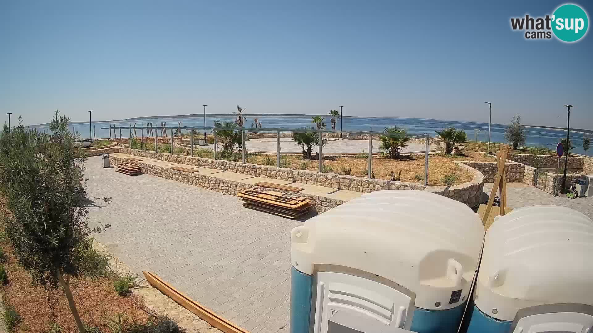Spletna kamera Mandre – Poletni oder Velika điga | Otok Pag