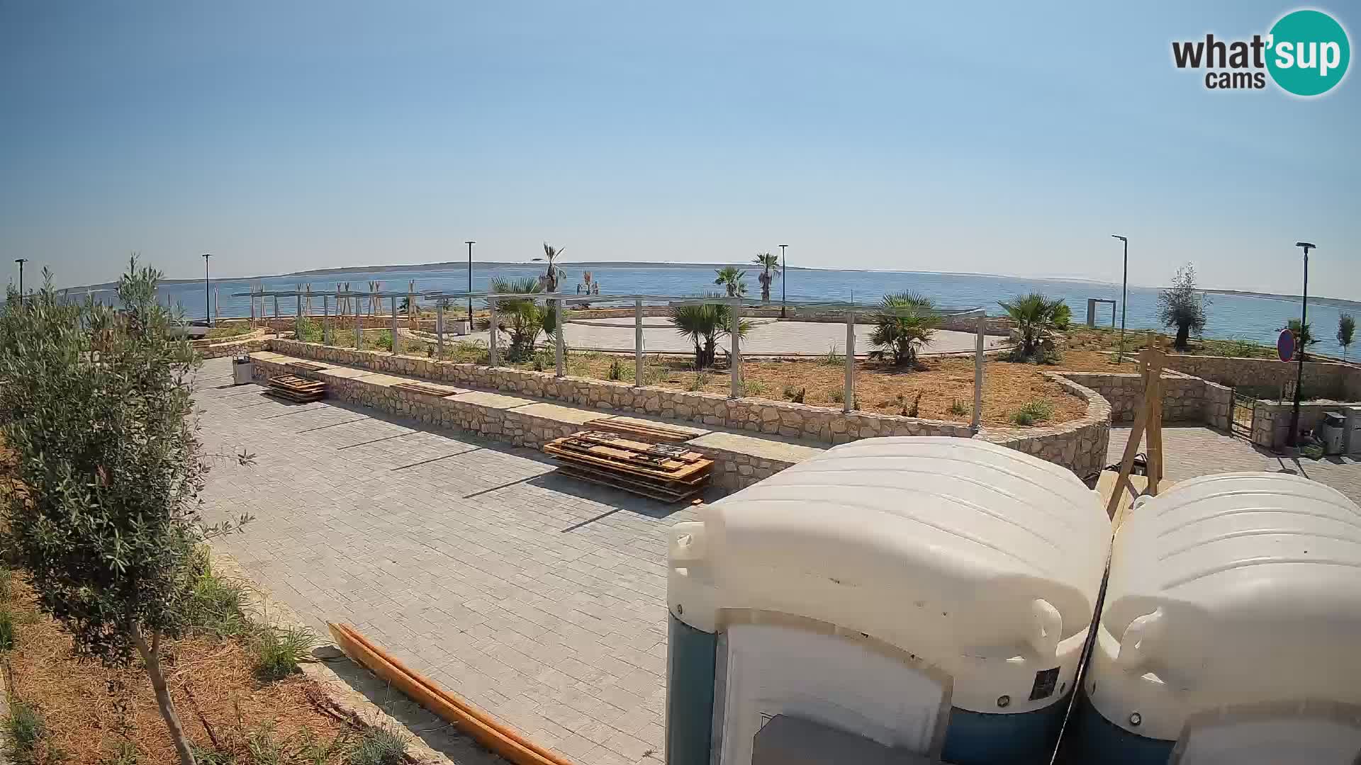 Spletna kamera Mandre – Poletni oder Velika điga | Otok Pag