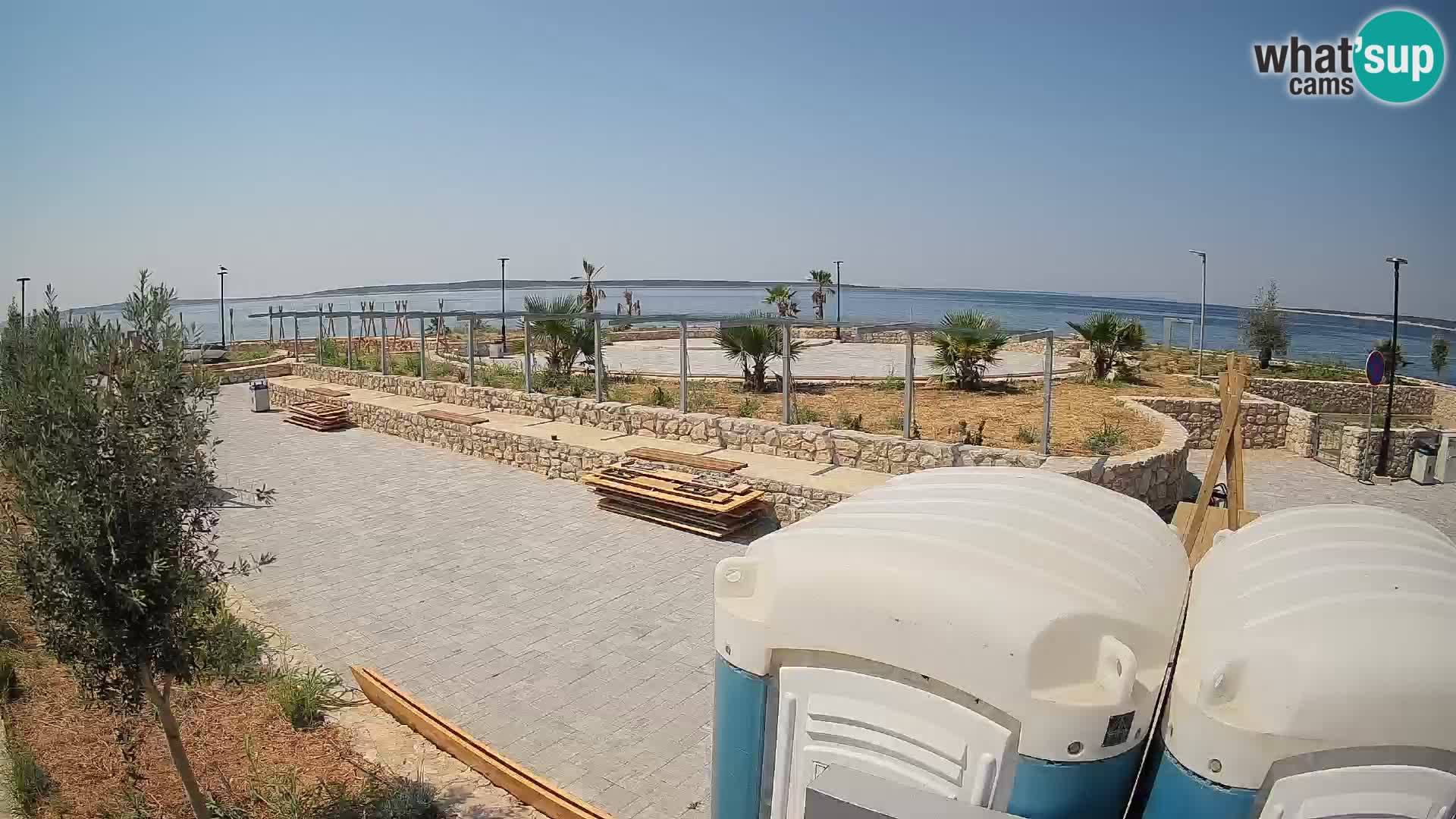 Web kamera Mandre – Ljetna pozornica Velika điga | Otok Pag