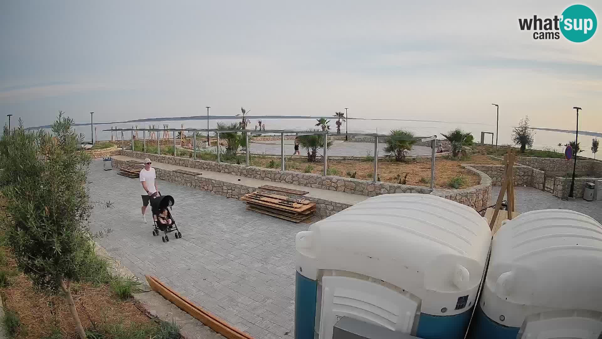 Spletna kamera Mandre – Poletni oder Velika điga | Otok Pag
