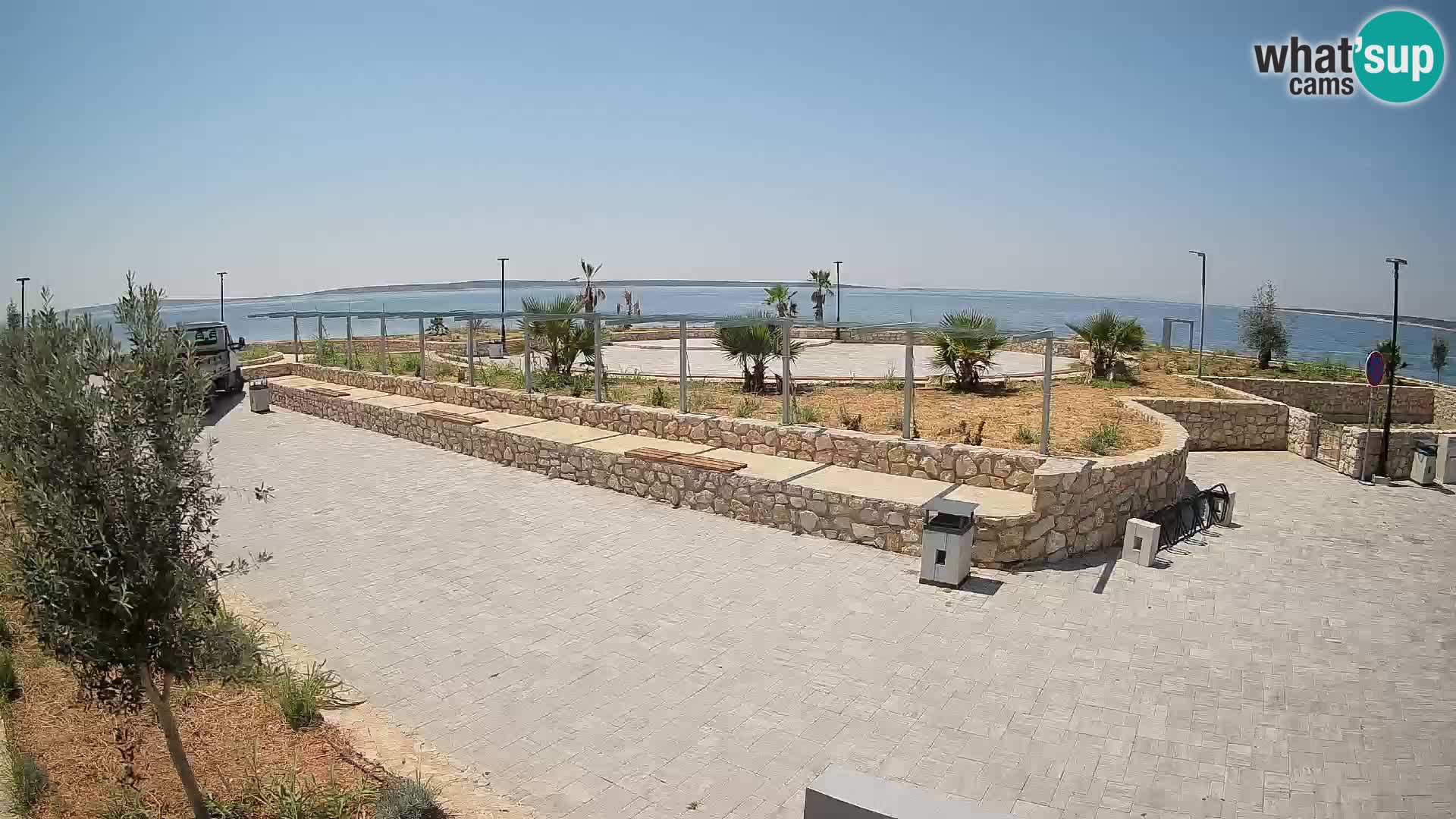 Spletna kamera Mandre – Poletni oder Velika điga | Otok Pag