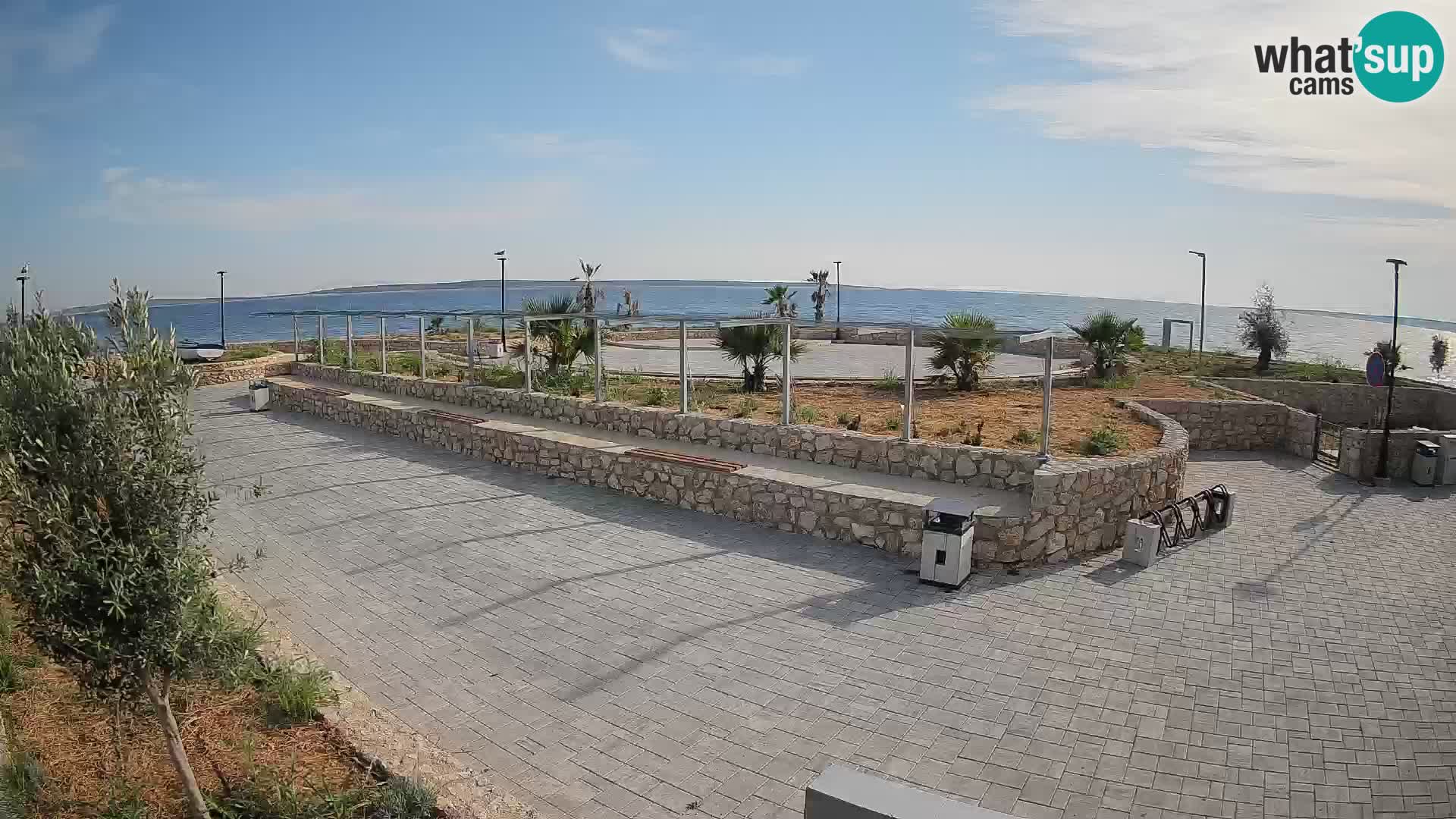 Spletna kamera Mandre – Poletni oder Velika điga | Otok Pag