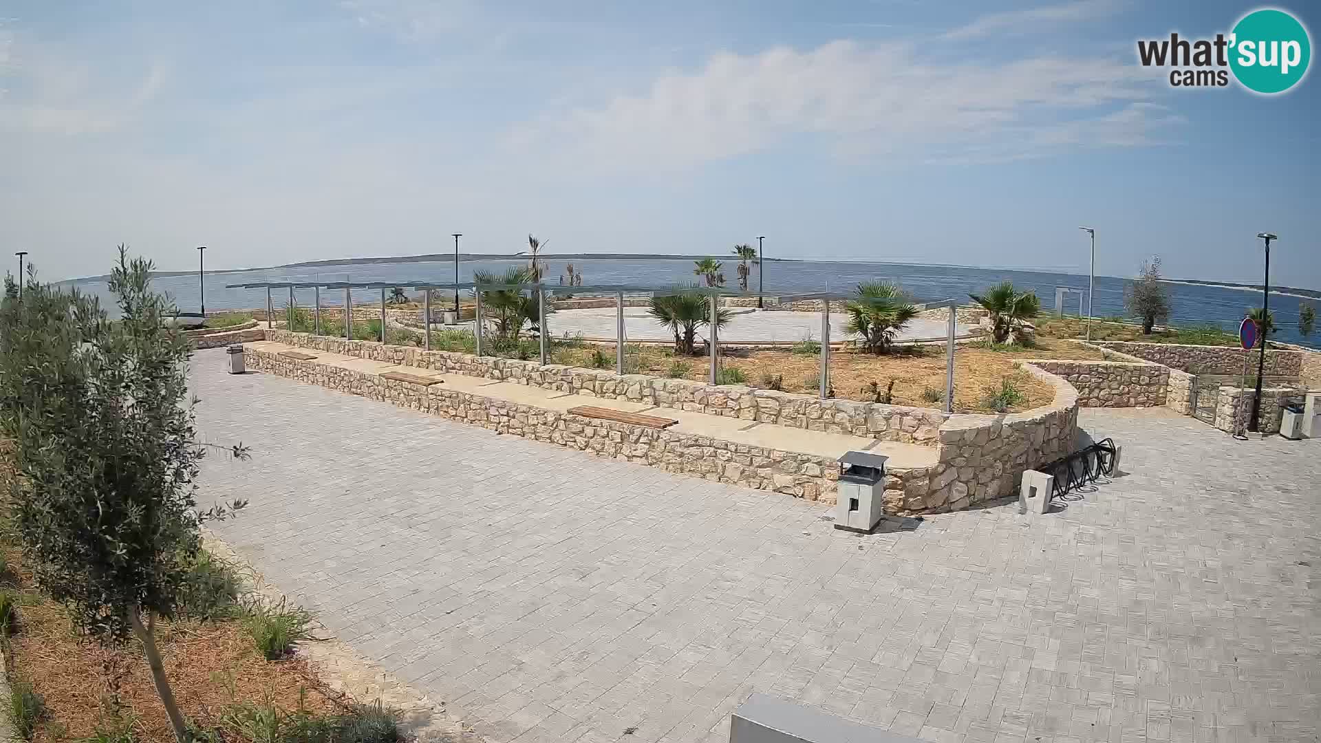 Spletna kamera Mandre – Poletni oder Velika điga | Otok Pag