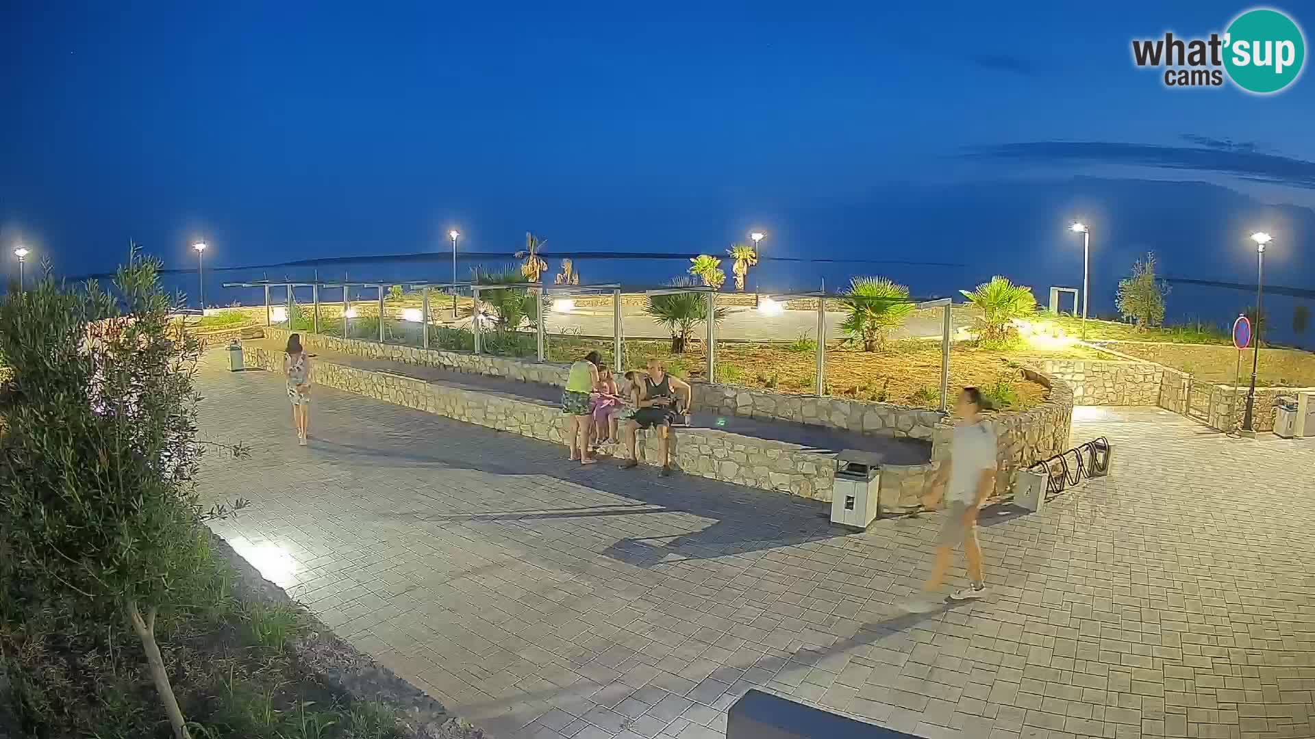 Web kamera Mandre – Ljetna pozornica Velika điga | Otok Pag